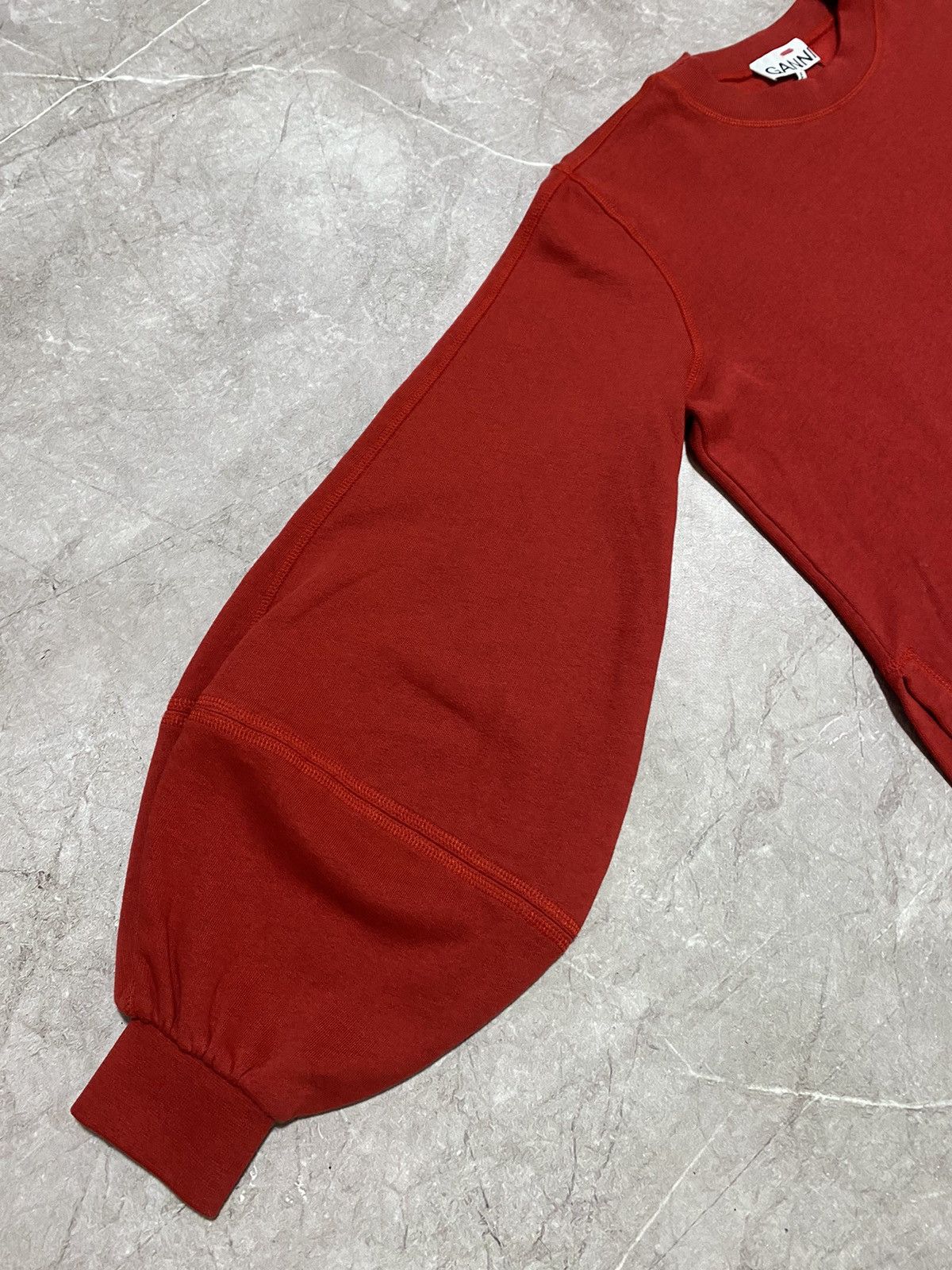 Ganni Rare Ganni Oversized Sleeve Sweashirt Made in Portugal Red Size XS / US 0-2 / IT 36-38 - 6 Thumbnail