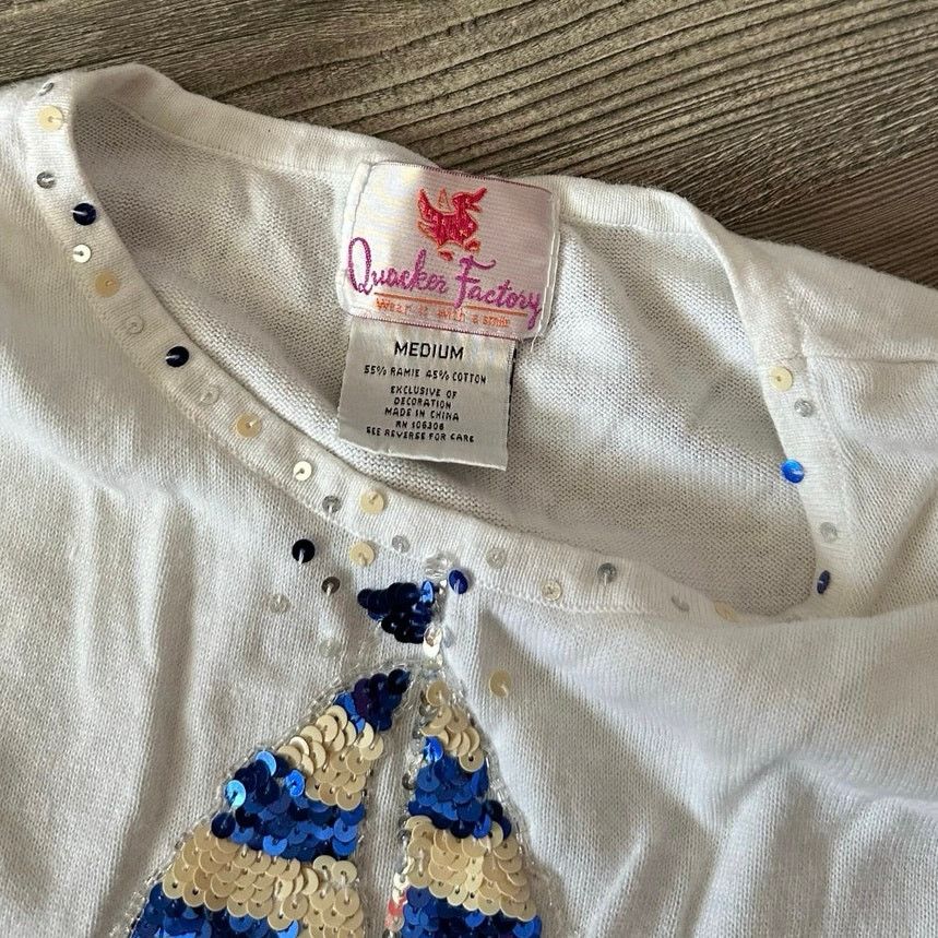 Other quacker factory sailboat sequin white tank top Size M / US 6-8 / IT 42-44 - 3 Thumbnail