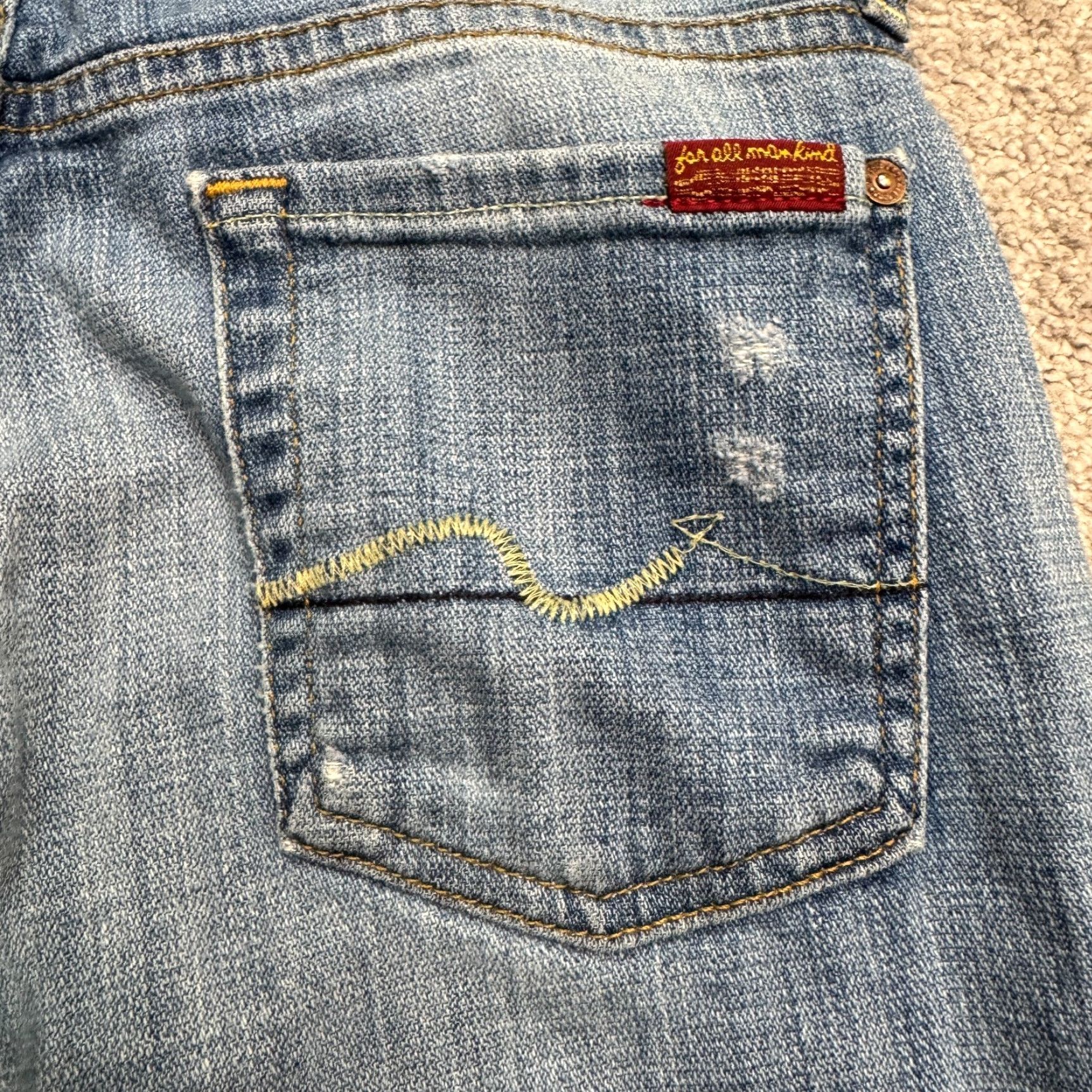 7 For All Mankind 7 For All Mankind Jeans Women 25 Slim Skinny Denim 5-Pocket Blue Button Fly Size 42" / US 20 - 7 Thumbnail