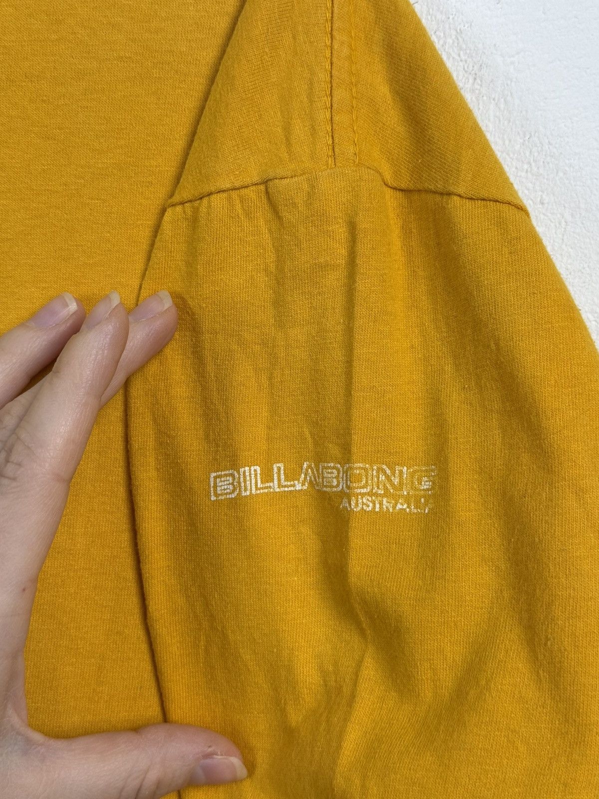 Billabong Vintage 90s Y2K Billabong Big Double Logo Yellow Longsleeve Size US L / EU 52-54 / 3 - 8 Thumbnail