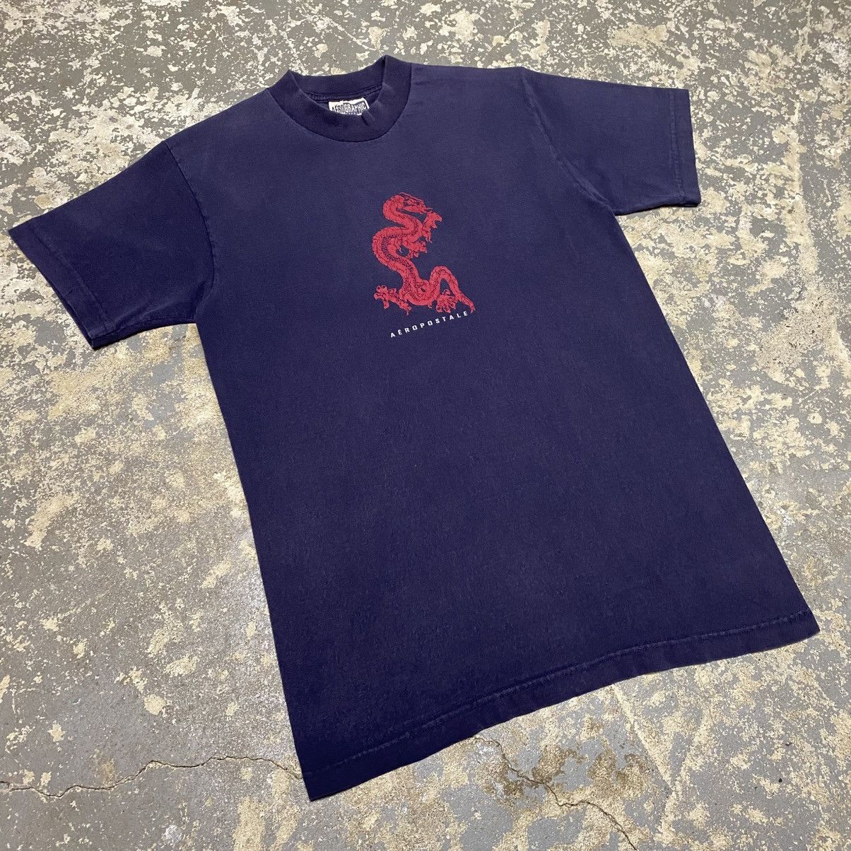 Aeropostale × Grunt Style × Vintage Vintage Aeropostale Dragon Y2K 90s Navy Tshirt Size US M / EU 48-50 / 2 - 9 Thumbnail