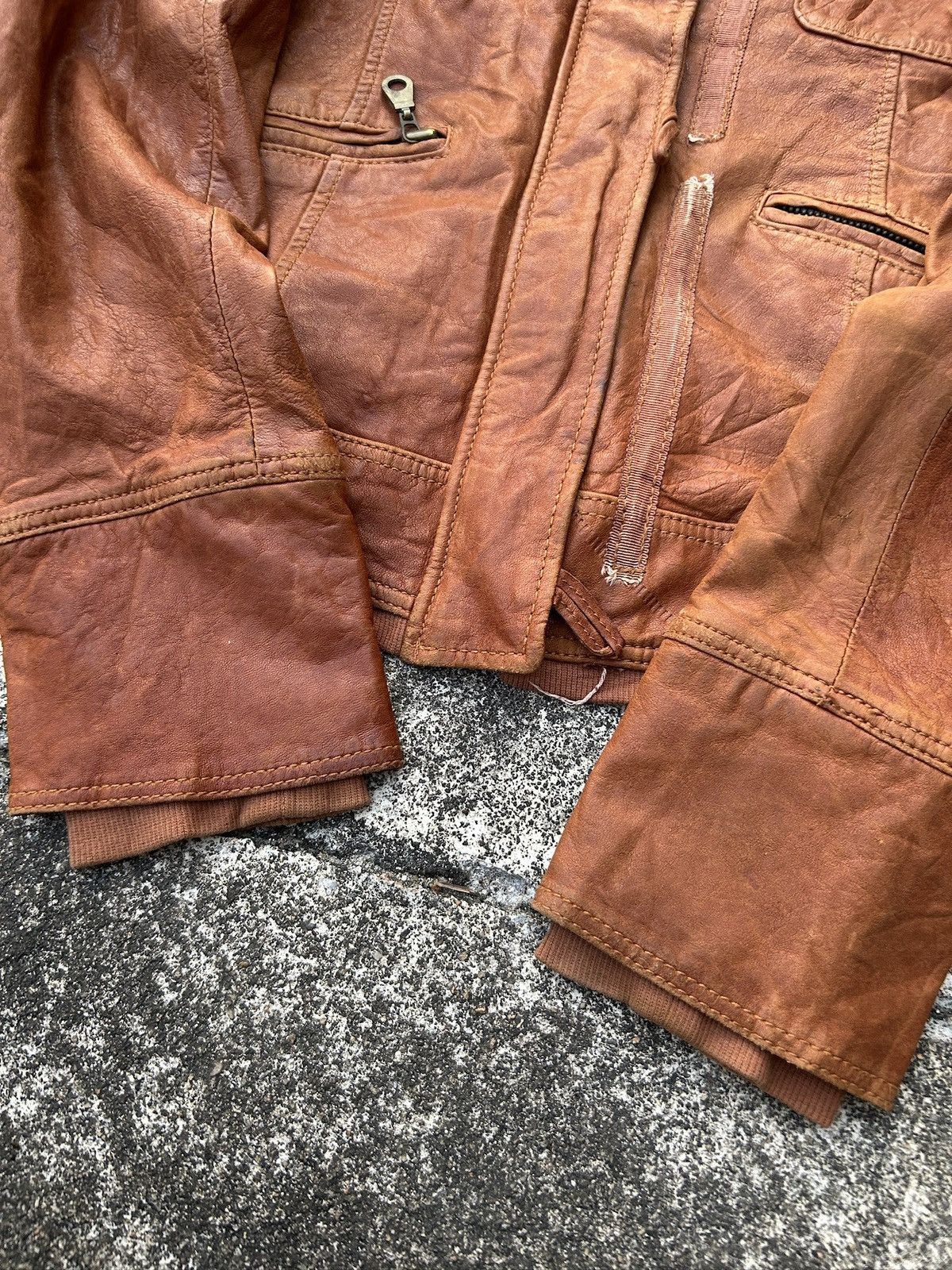 00s archive Y2k Leather Jacket