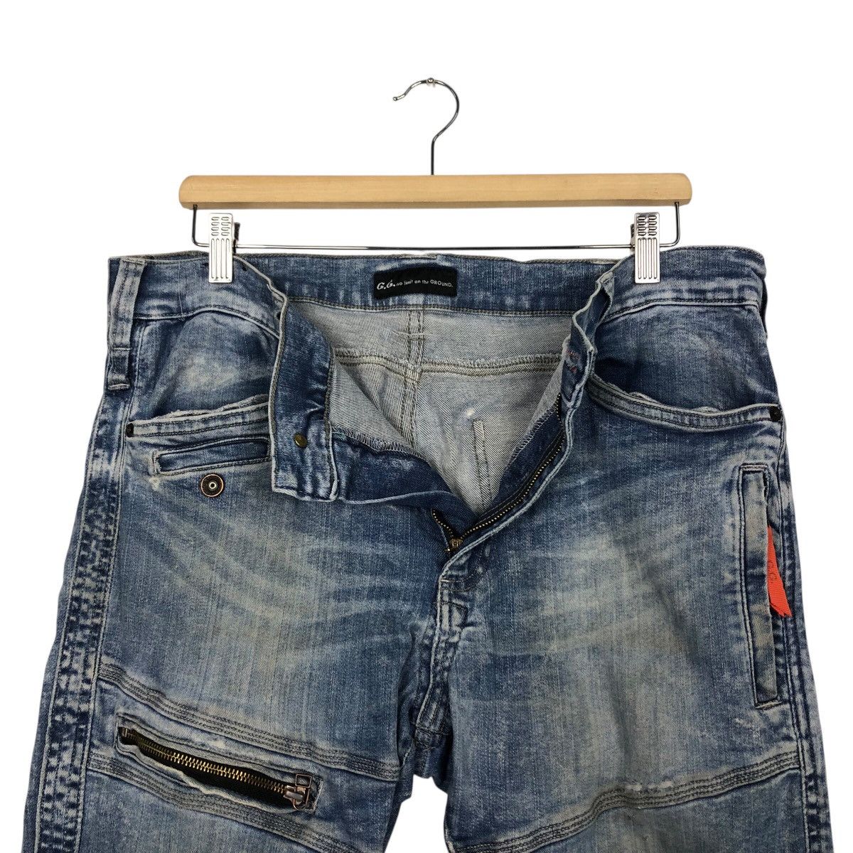 Japanese Brand G.G Archive Distressed Biker Jeans – Rare Japan Denim Size US 34 / EU 50 - 19 Thumbnail
