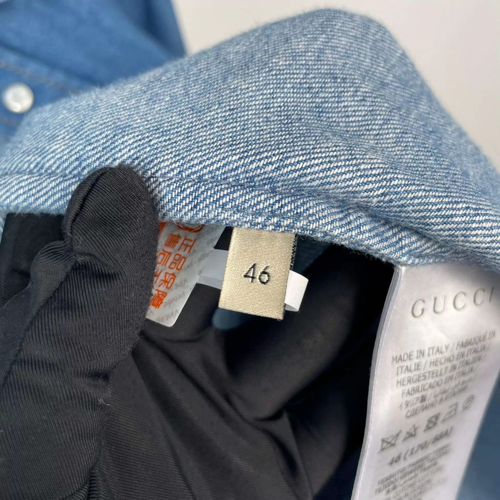 Gucci Gucci Denim Short-Sleeve Jacket Blue 46 95 New Size US S / EU 44-46 / 1 - 5 Thumbnail