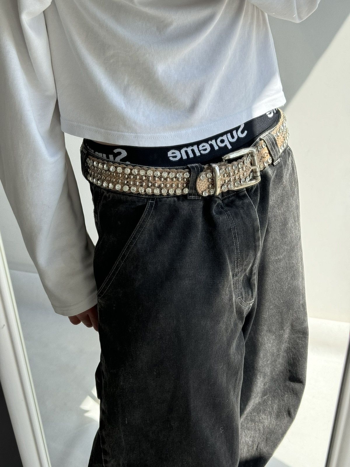 B.B. Simon × Vintage Vintage Rhinestone Y2k Leopard Avant Garde Belt Rare Size ONE SIZE - 11 Thumbnail