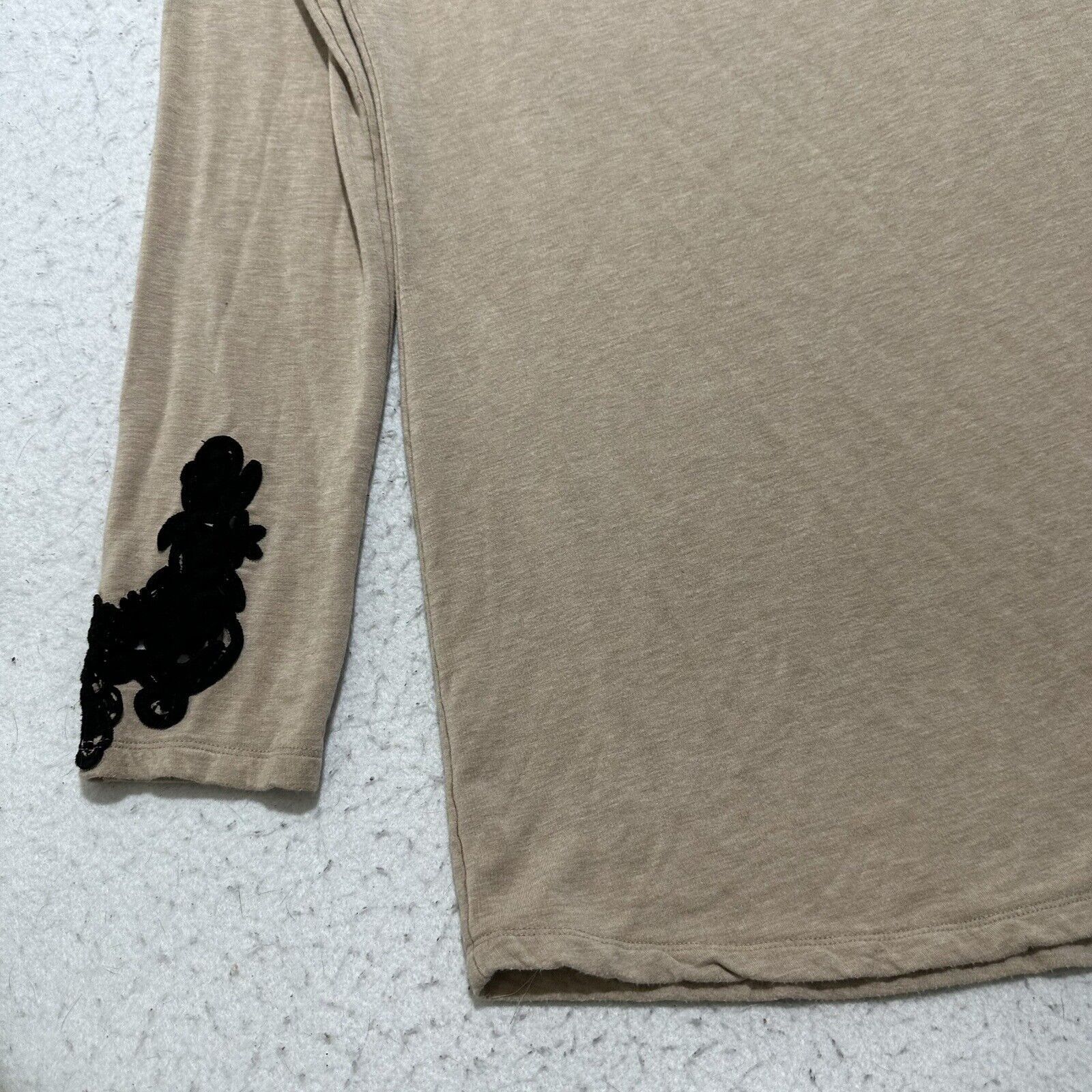 Other Soma Large Live Lounge Wear Tan Tunic Fleece Sweater Lace Size L / US 10 / IT 46 - 5 Thumbnail