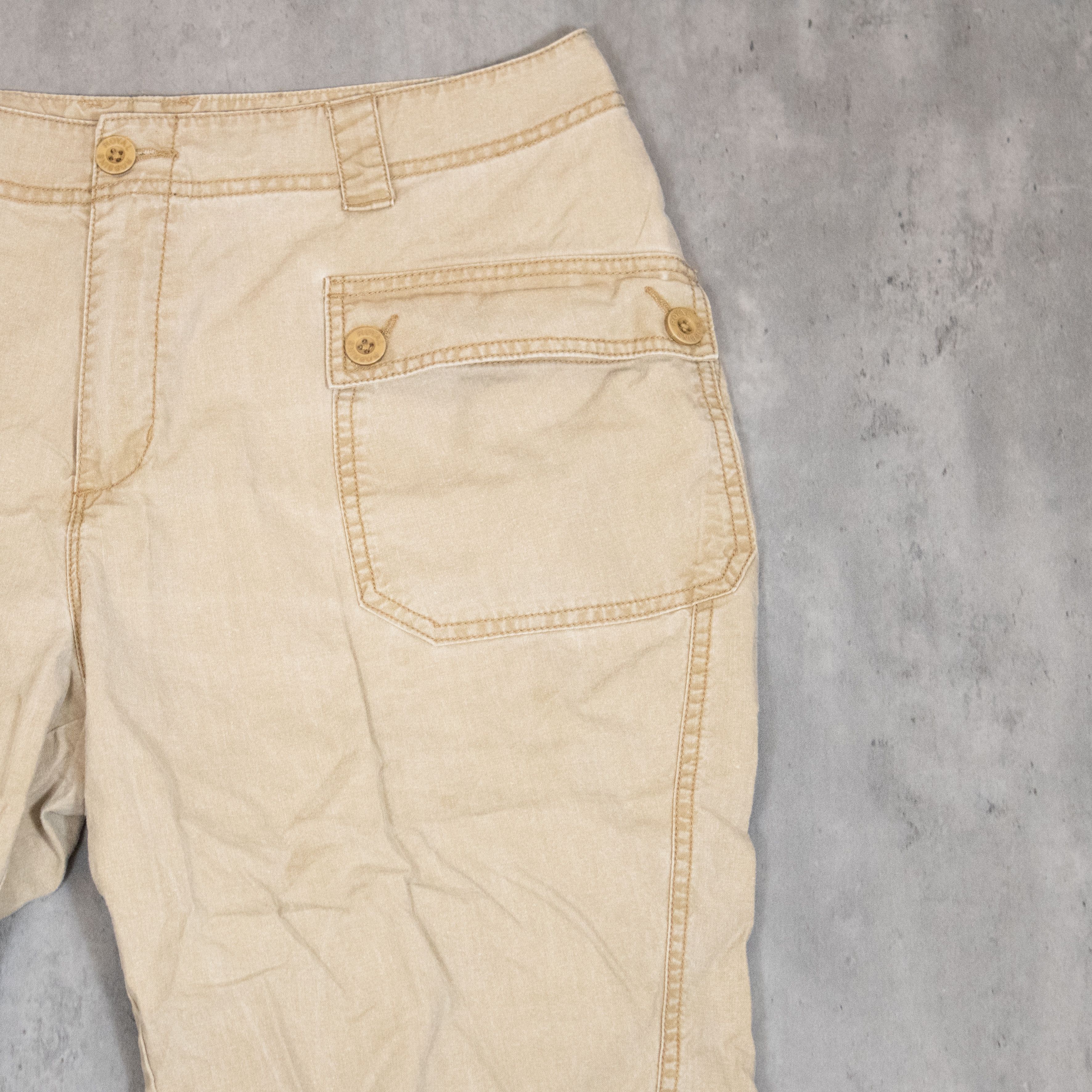 Royal Robbins Y2K 2000s Royal Robbins Front Pocket Baggy Tan Shorts Size US 35 - 6 Thumbnail