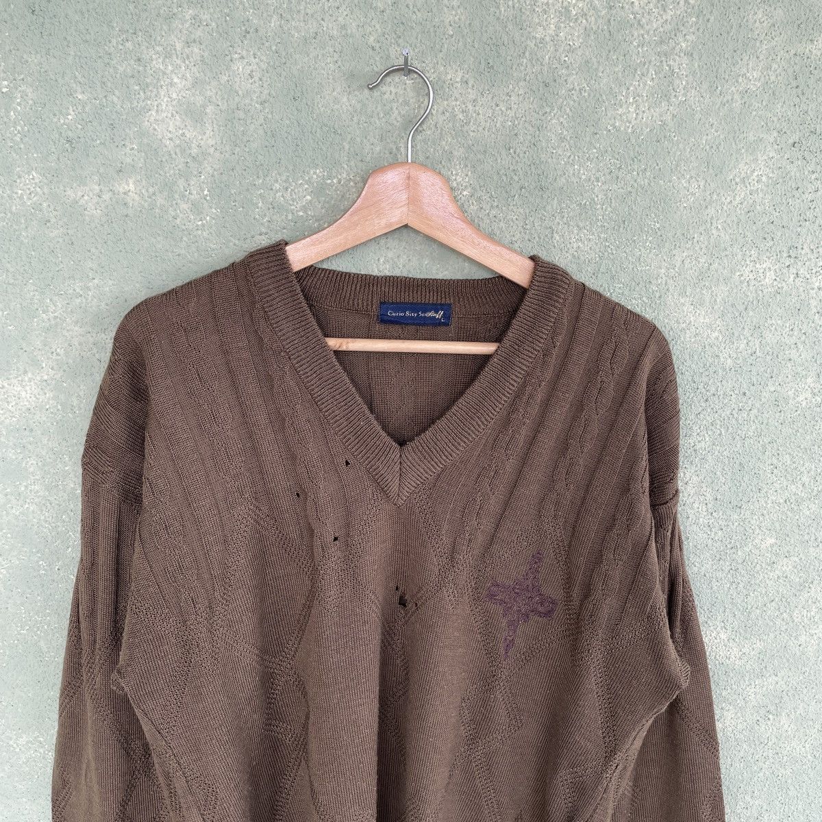 Aran Isles Knitwear Vintage Japanese Brand THRASHED Knitwear Sweater Jumper Size US M / EU 48-50 / 2 - 3 Thumbnail