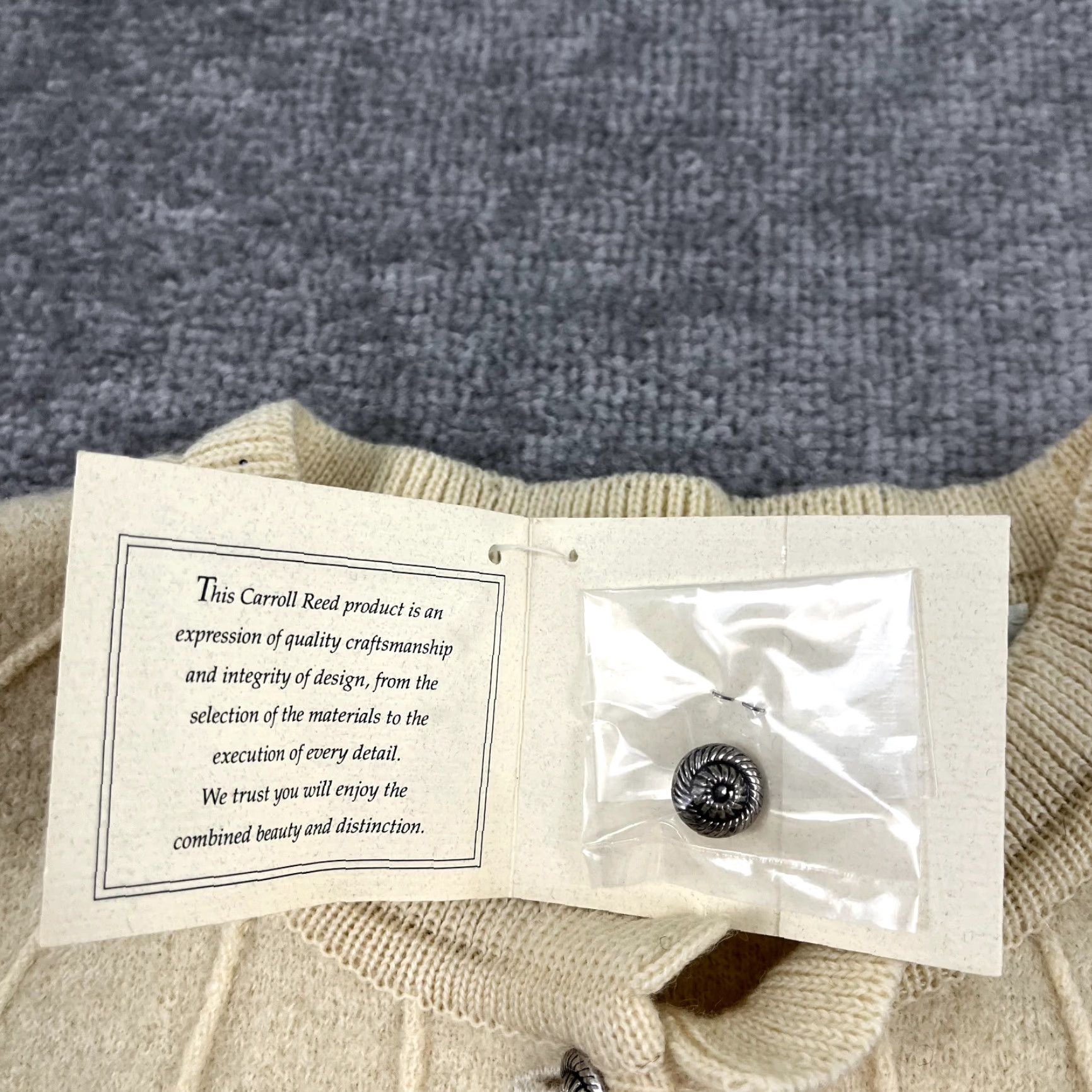 Vintage Carroll Reed Women's Cardigan Sweater Size 14 Brown 100% Wool Floral Stitch Lightweight Casual Size XL / US 12-14 / IT 48-50 - 4 Thumbnail