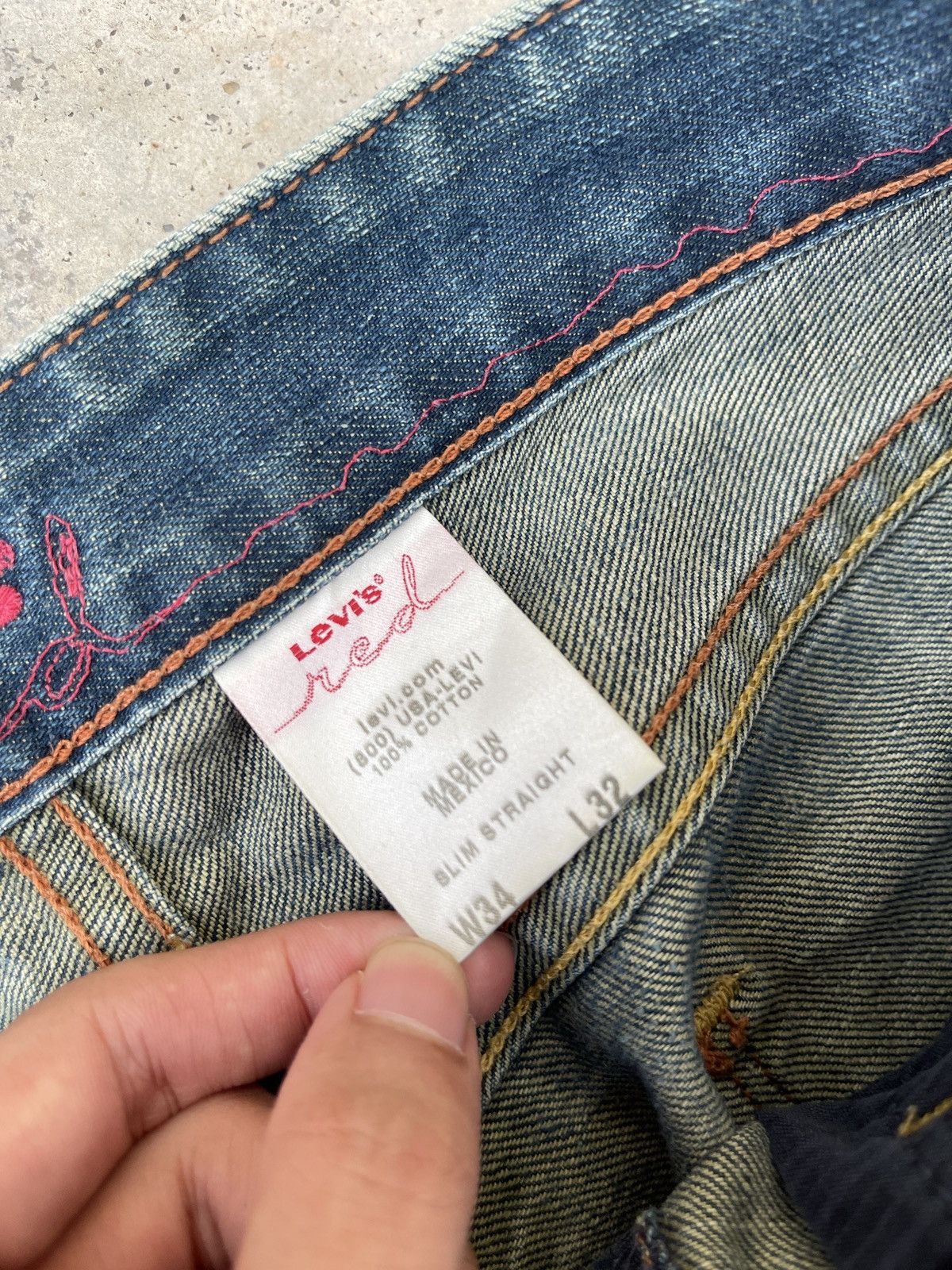 Levi's × Levi's Vintage Clothing × Vintage Levi’s Red Vintage Y2K Faded Blue Denim Jeans Size US 32 / EU 48 - 14 Thumbnail