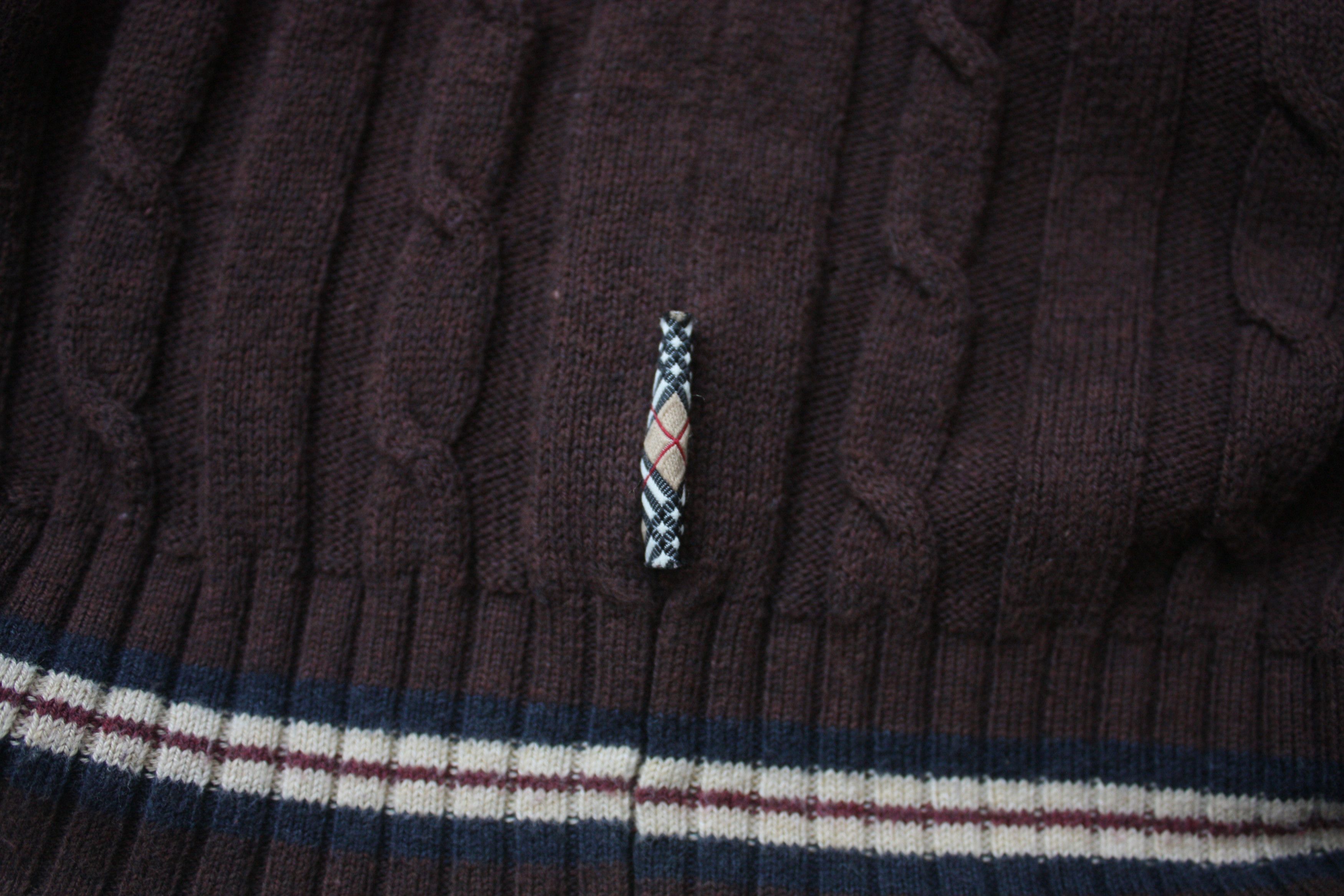 Burberry Burberry Brown Knitted V-Neck Sweater Men's Large Size US L / EU 52-54 / 3 - 8 Thumbnail