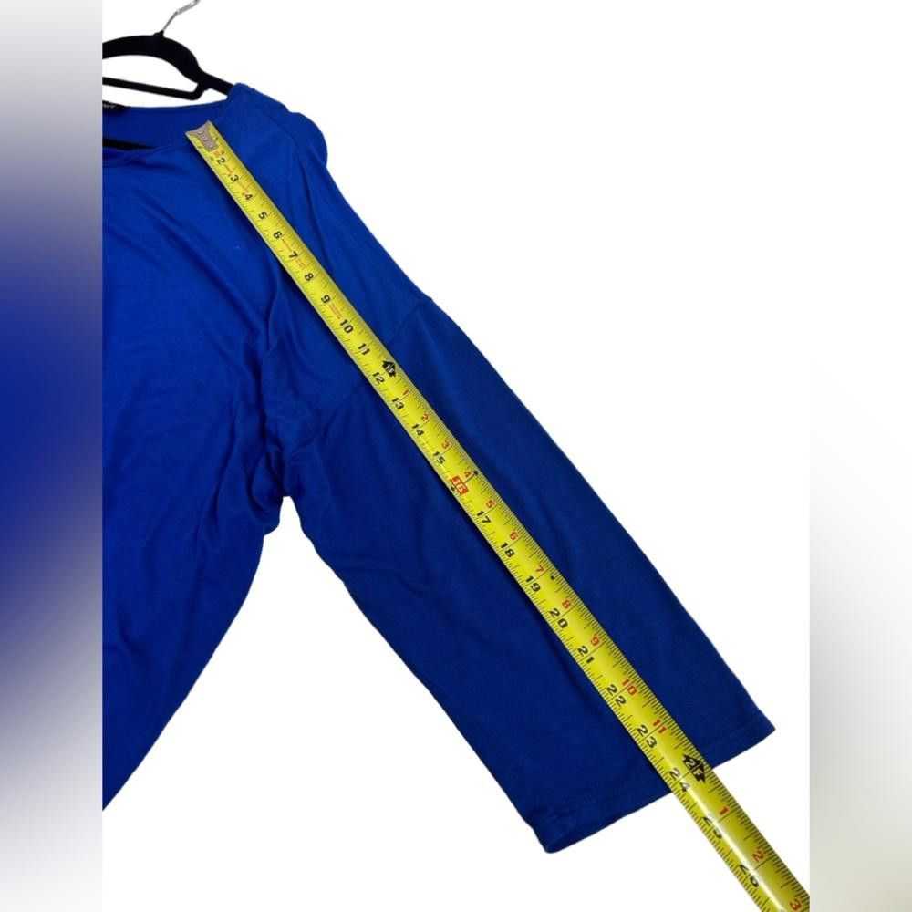 Designer Fashion To Figure l Cobalt Blue Dolman Drape Sleeve Top 3X Size 3XL / US 20-22 - 7 Thumbnail