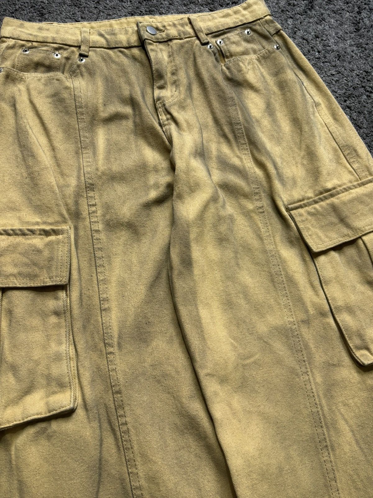 Vintage Vintage wide leg rare flames red yellow baggy cargo jeans Size US 34 / EU 50 - 6 Thumbnail