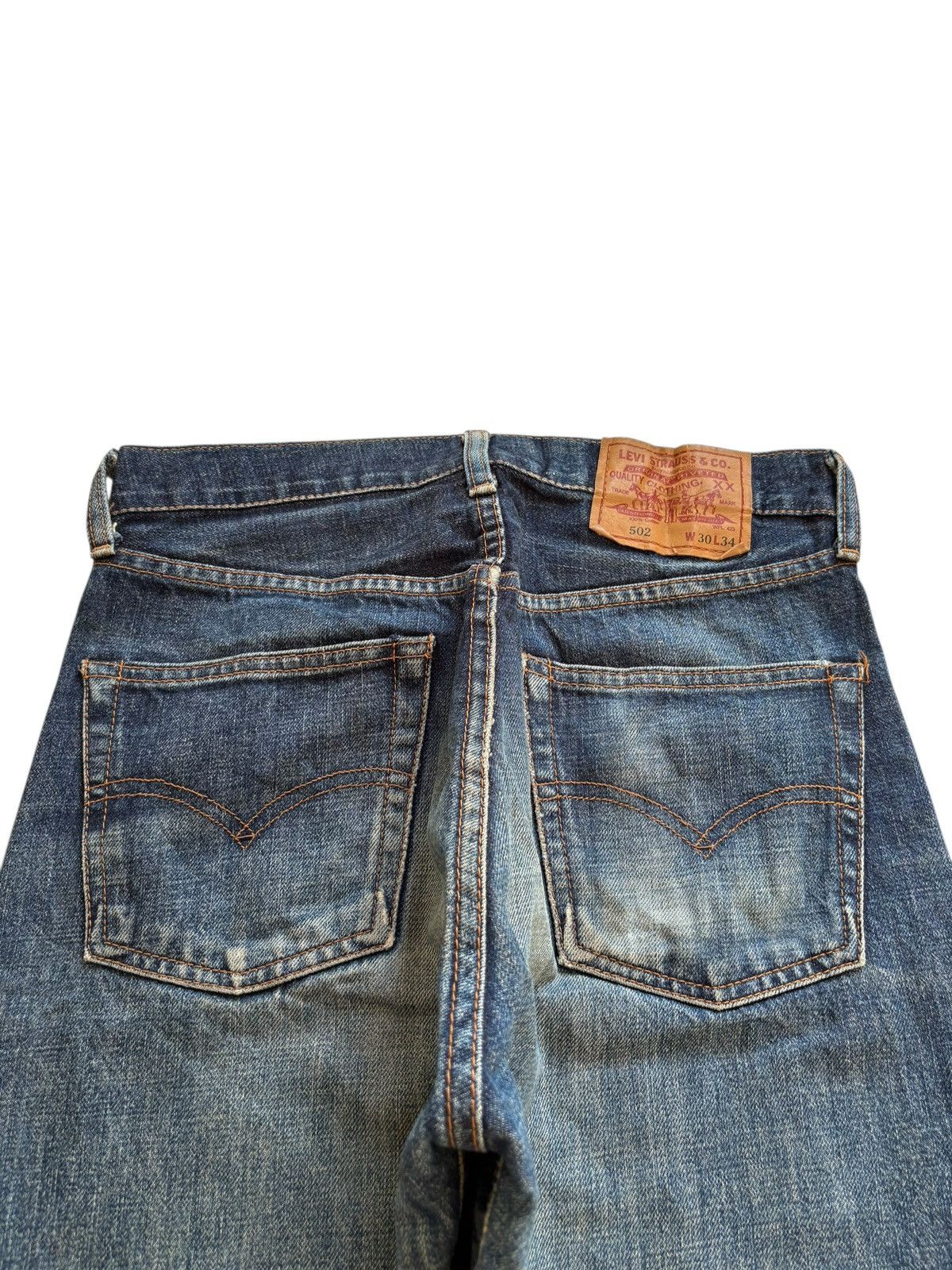 Levi's Vintage 90s Levis 502 Big E Selvedge Mud Wash Loose Jean Size US 29 - 8 Thumbnail