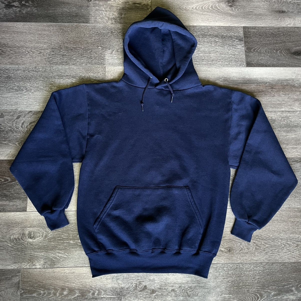 Jerzees Vintage 2000s Jerzees Russell Athletic Navy Blank Hoodie Y2K Size US S / EU 44-46 / 1 - 1 Thumbnail