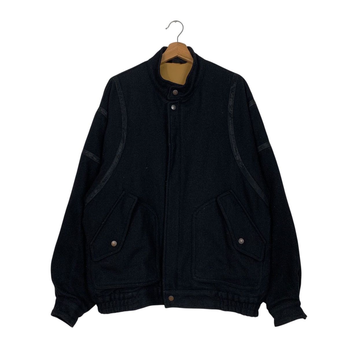 Japanese Brand Pierre Bonie Bomber Wool Jacket Size US L / EU 52-54 / 3 - 1 Thumbnail