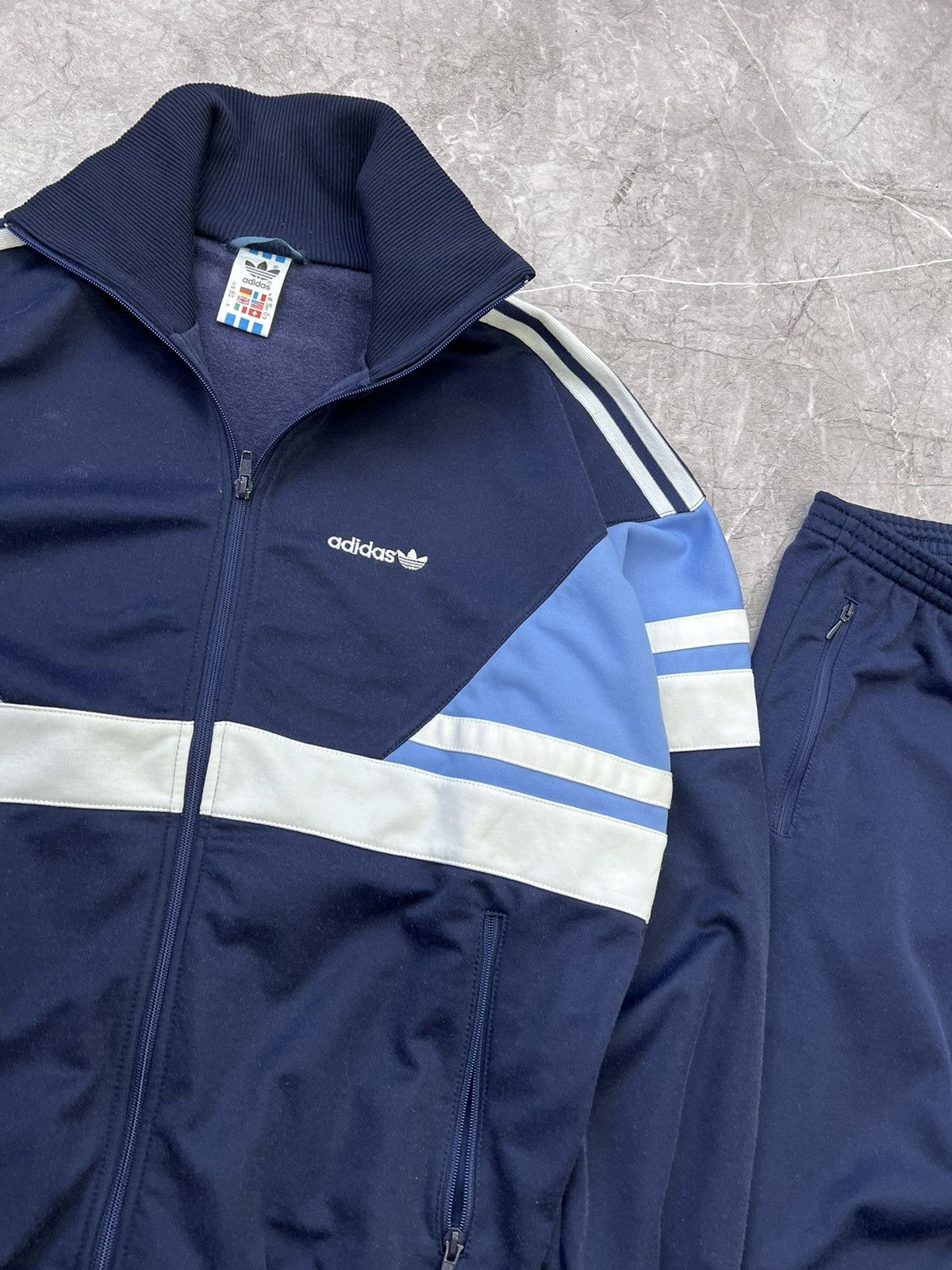 Adidas × Vintage Vintage Adidas West Germany SUIT BLUE Jacket+pants Size US S / EU 44-46 / 1 - 7 Thumbnail