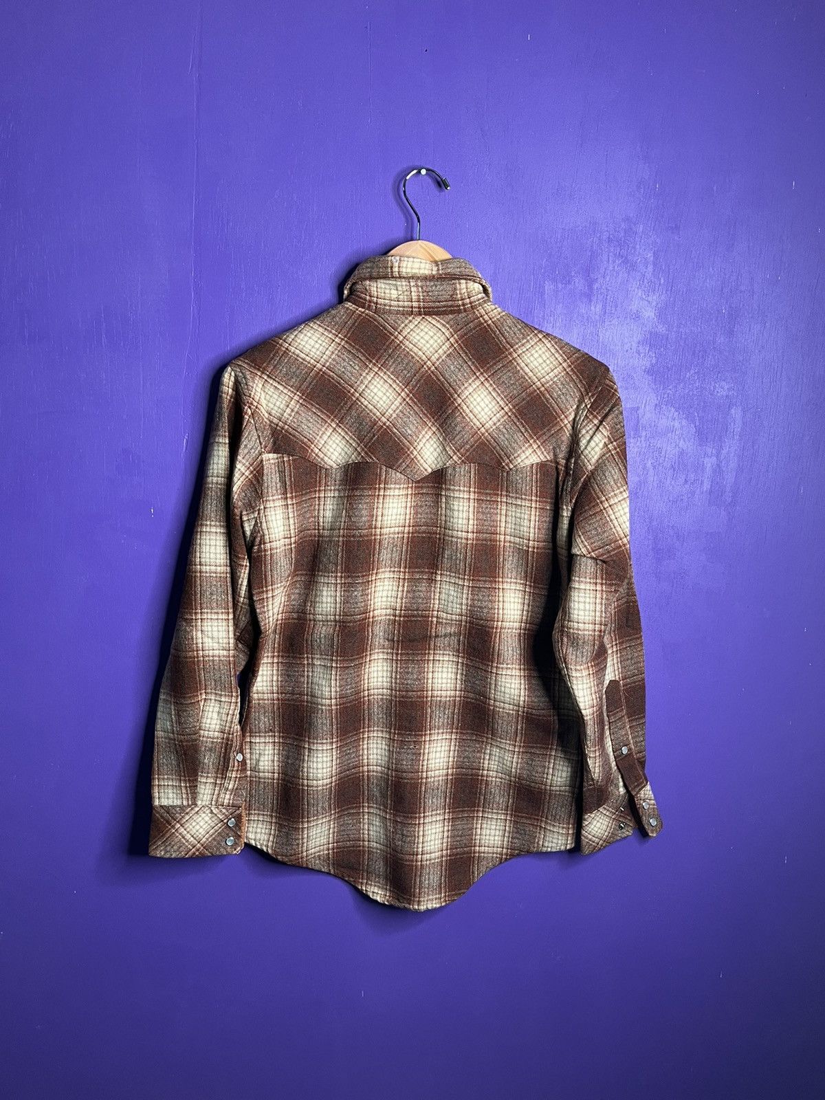 Vintage Vintage 70s Kmart brown plaid pearl snap shirt Size US M / EU 48-50 / 2 - 2 Thumbnail