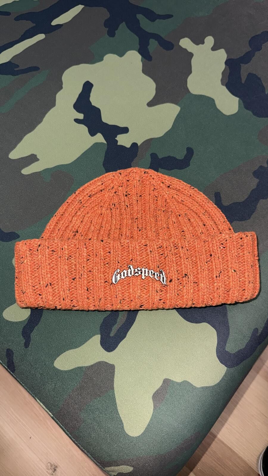 Godspeed Godspeed Orange Speckled OG Logo Beanie Size ONE SIZE - 1 Thumbnail