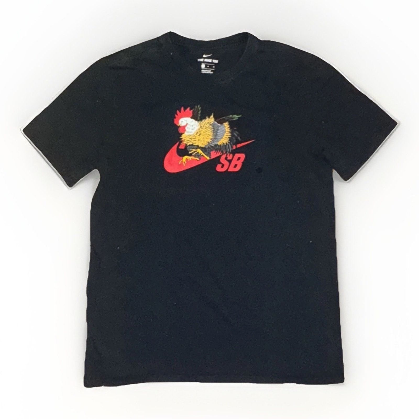 Band Tees × Nike × Vintage Nike SB Rooster Graphic T-Shirt Black Size M 18x25 Size US M / EU 48-50 / 2 - 1 Thumbnail