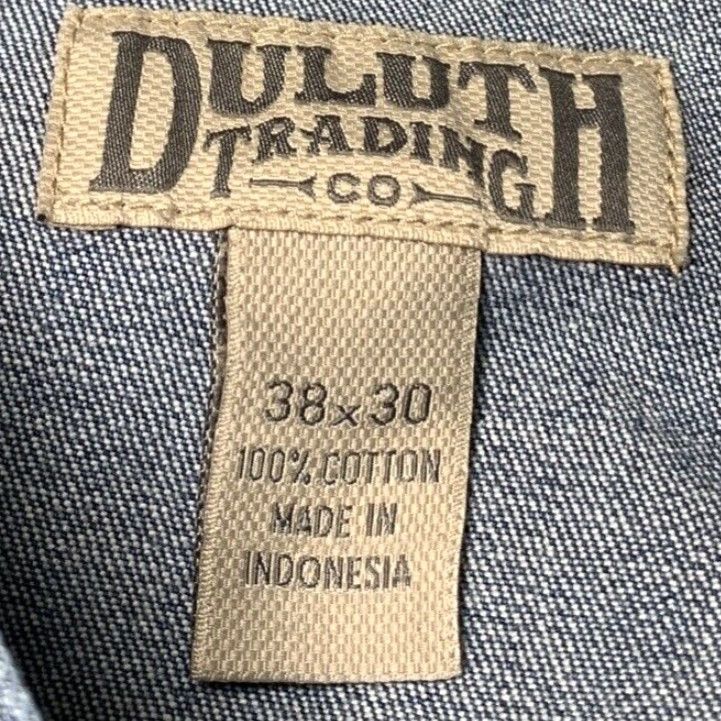 CO Duluth Trading Co Mens Blue Denim 5 Pocket Jeans 38X30 Regular Inseam 29in Cotton 5 Pocket StyIe Straight Mens Jeans Color Blue Size 38X30 Size US 38 / EU 54 - 7 Thumbnail