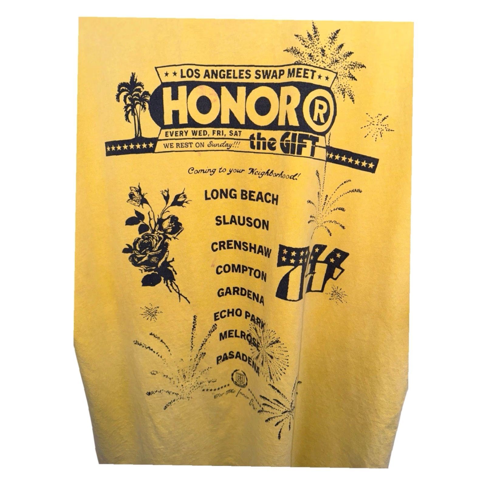 Honor the Gift HONOR THE GIFT Vintage T-Shirt Sz M Mustard Yellow Mens Tee Shirt RARE Swap Meet Yellow 90s Merch Size US M / EU 48-50 / 2 - 3 Thumbnail