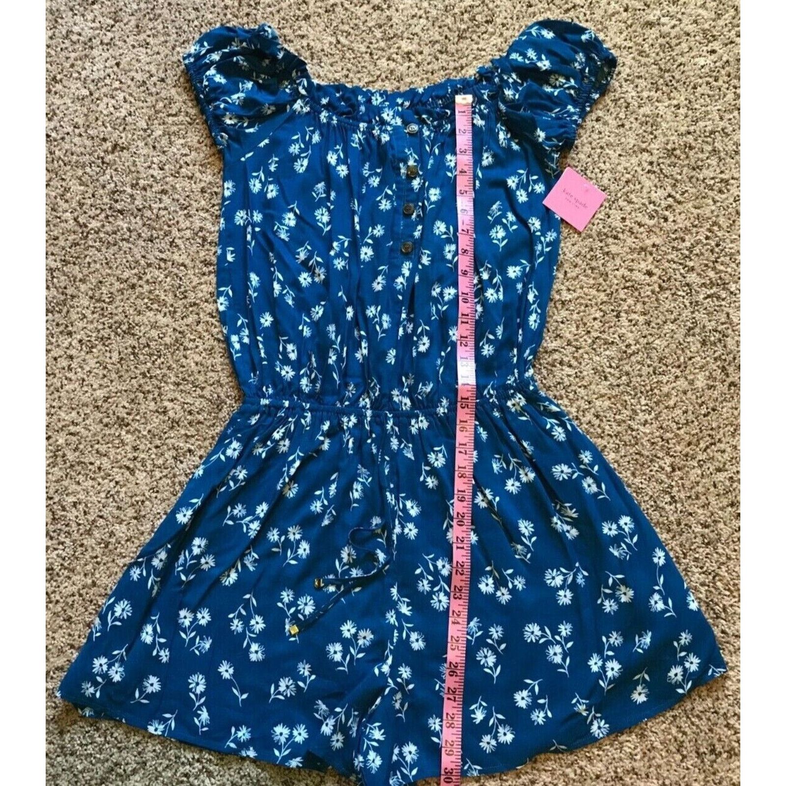 Kate Spade Dandelion Floral Off-the-Shoulder Romper