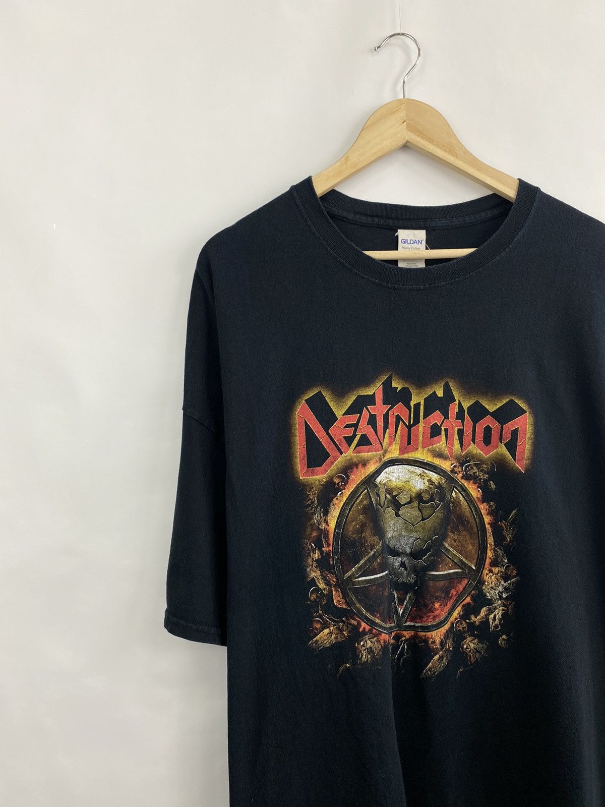 Band Tees Vintage Y2K Destruction Black Metal T-Shirt Rare Retro Size US XXL / EU 58 / 5 - 3 Thumbnail