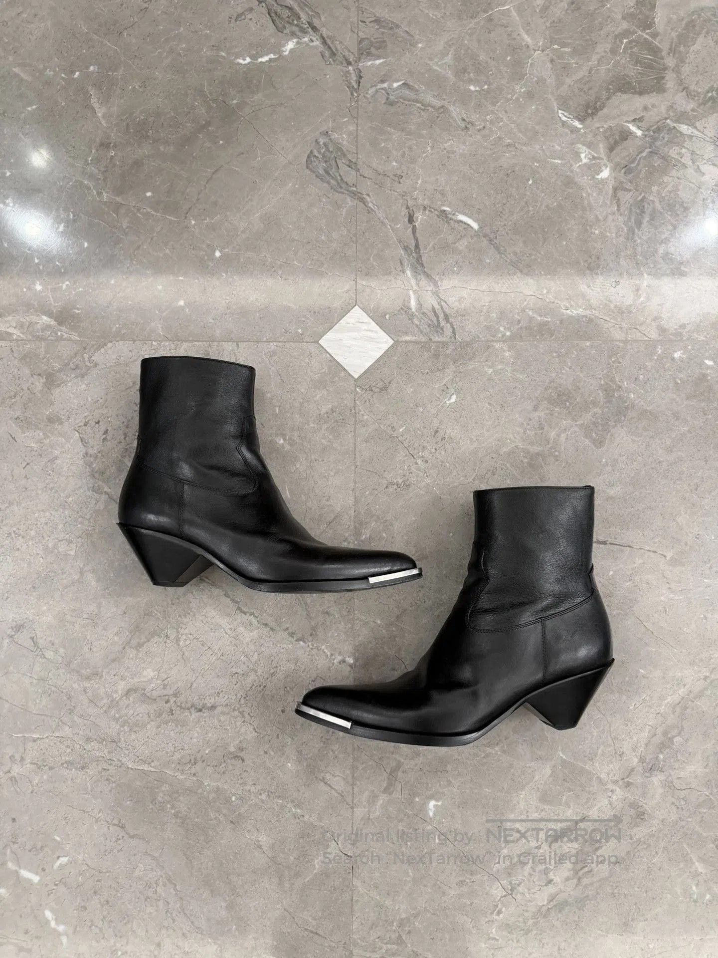 Hedi Slimane Celine Conique Heeled Ankle Boots. Size US 9 / EU 42 - 2 Thumbnail