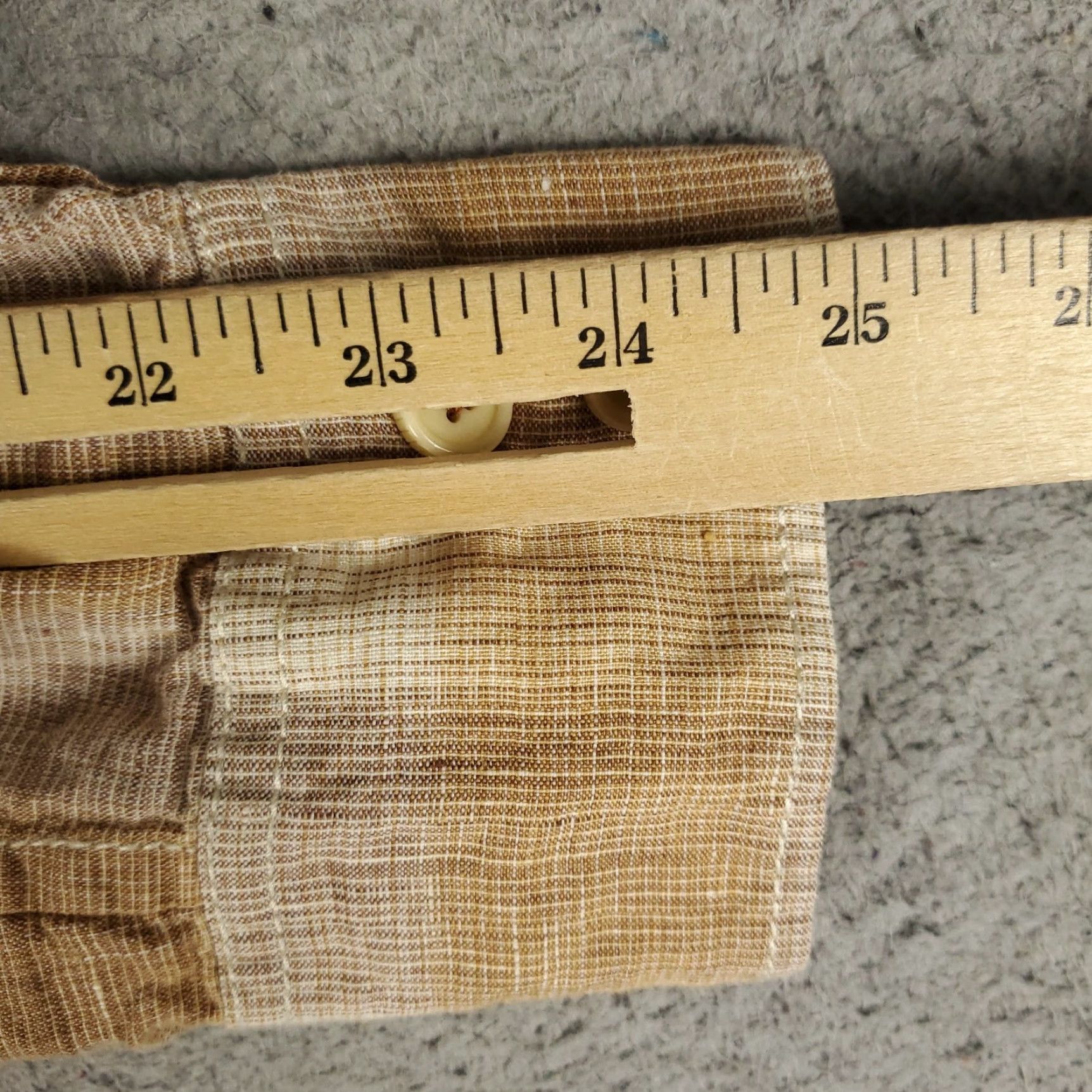 Tommy Bahama Tommy Bahama Shirt Mens Large Brown Check Linen Button Up Long Sleeve Size US L / EU 52-54 / 3 - 7 Thumbnail