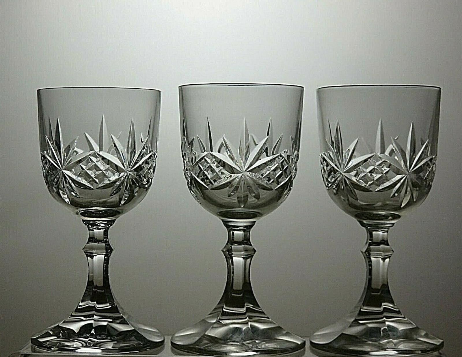 Other Zawiercie Crystal Cut Glass Set Of 3 Sherry Glasses 5 1/4" Size ONE SIZE - 3 Thumbnail