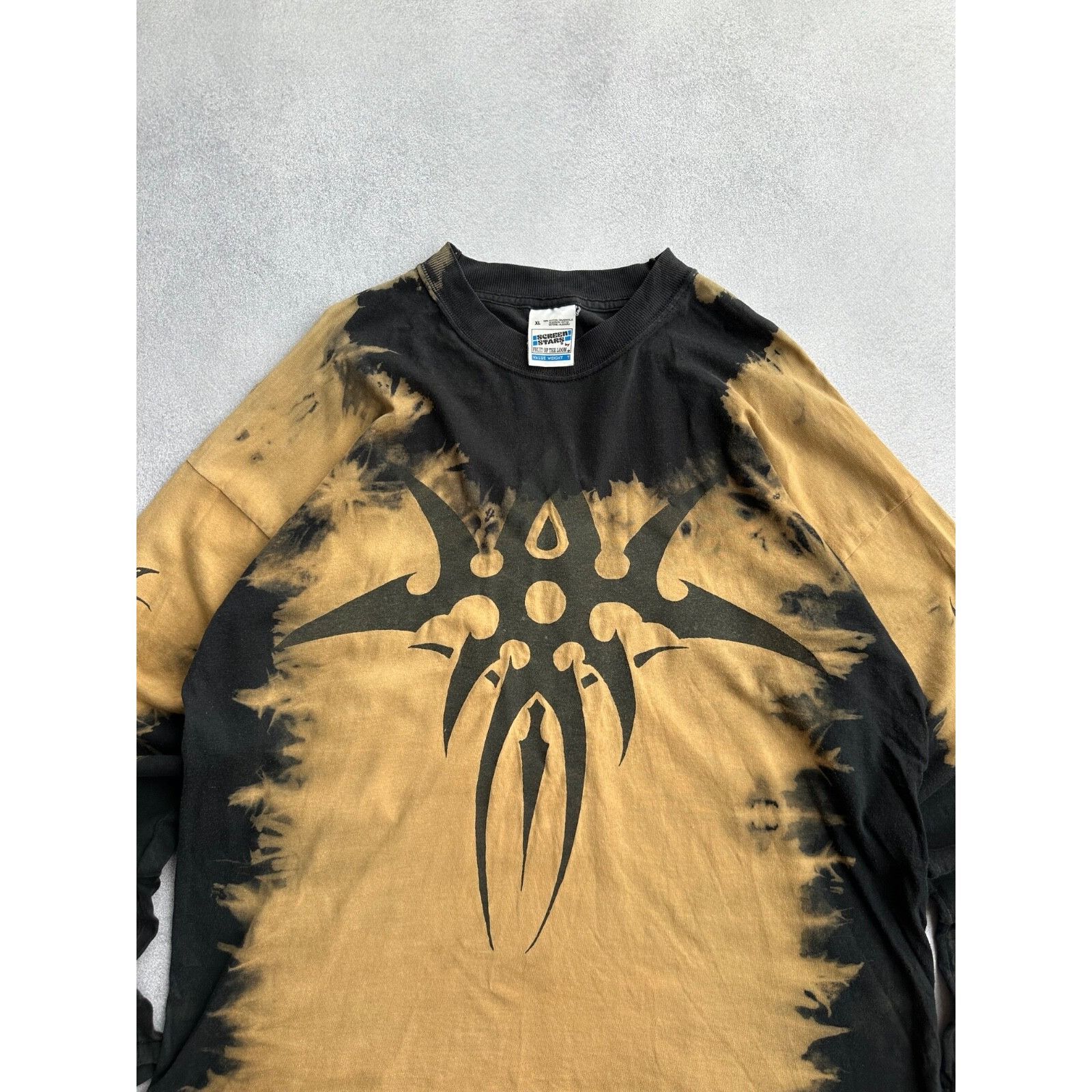 Vintage VTG Tribal 90s Painted Long Sleeve Shirt Size US XL / EU 56 / 4 - 4 Thumbnail