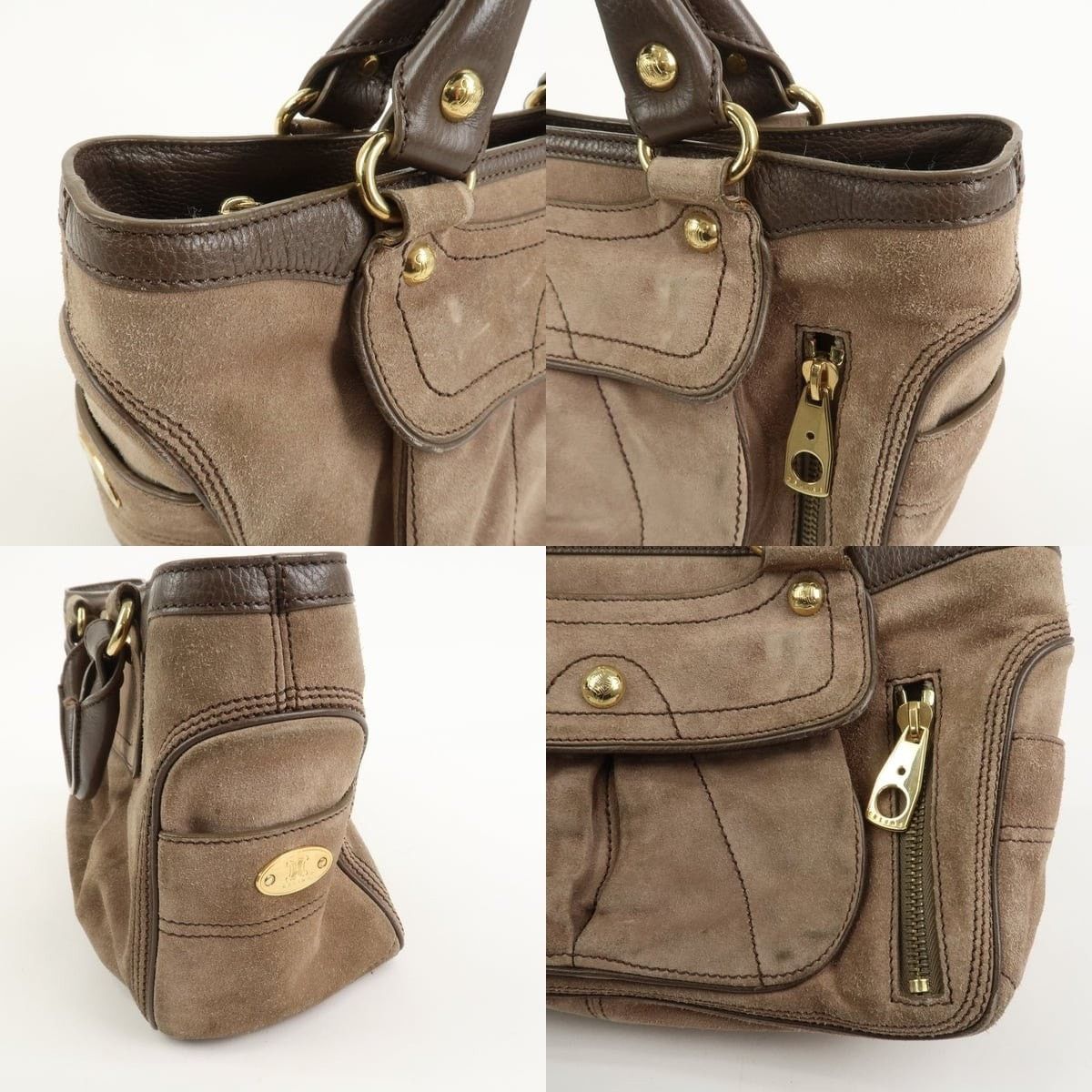 Celine Celine Boogie Bag Suede Satchel Tan Size ONE SIZE - 6 Thumbnail