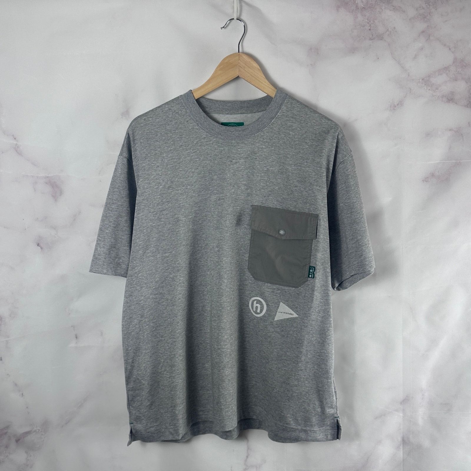 And Wander × HIDDEN Grey Fuji Pocket Tee Size US XL / EU 56 / 4 - 1 Thumbnail