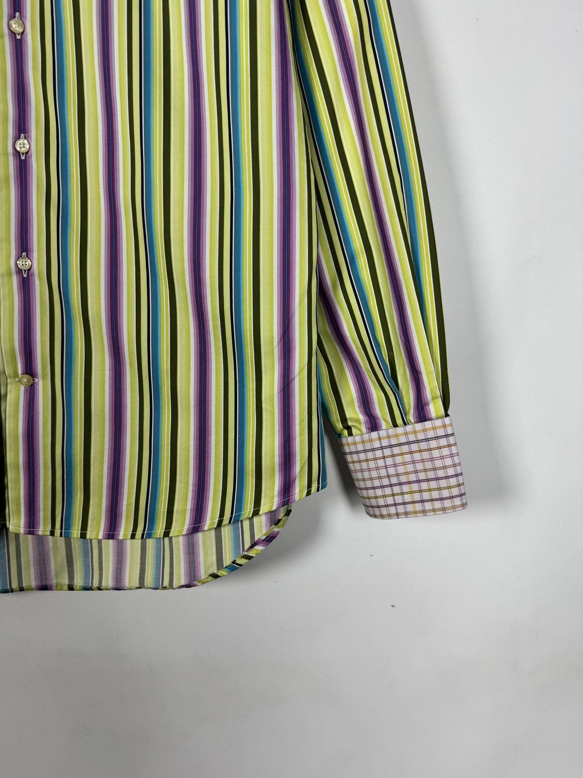 Etro ETRO Milano Long Sleeve Striped Shirt Made in Italy Size 38 Size US L / EU 52-54 / 3 - 5 Thumbnail