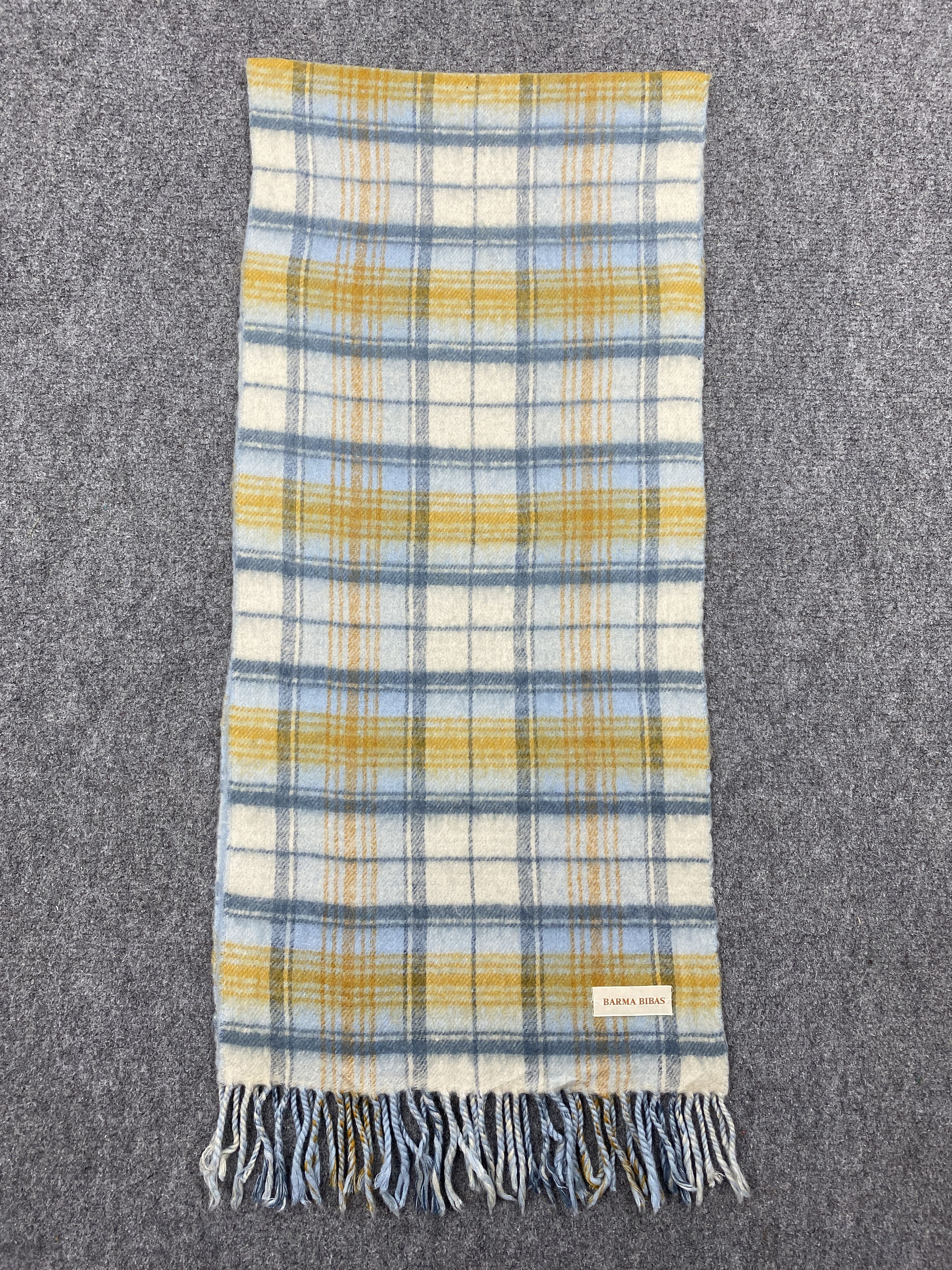 Burma Bibas Barma Bibas Checkered Scarf / Muffler / Neckwear - SC0046 Size ONE SIZE - 2 Thumbnail