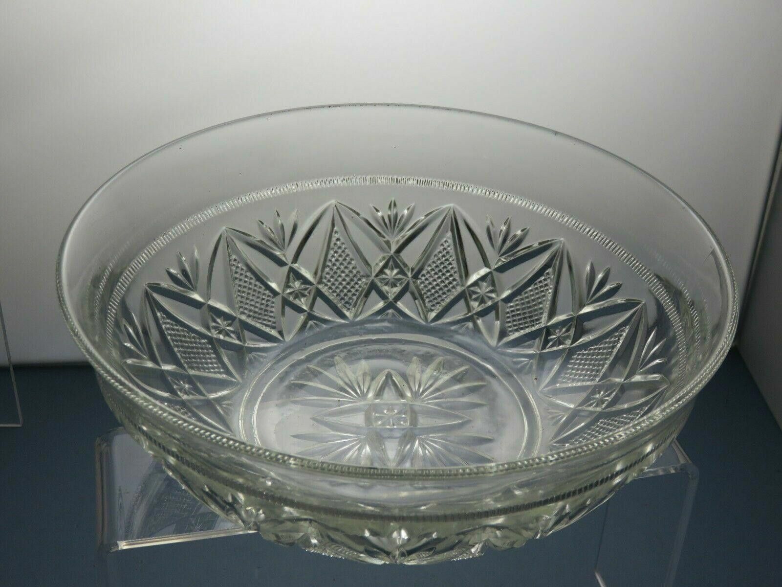 The Unbranded Brand Patterned Pressed Glass Fruit Salad Bowl 3 1/3" Size ONE SIZE - 3 Thumbnail