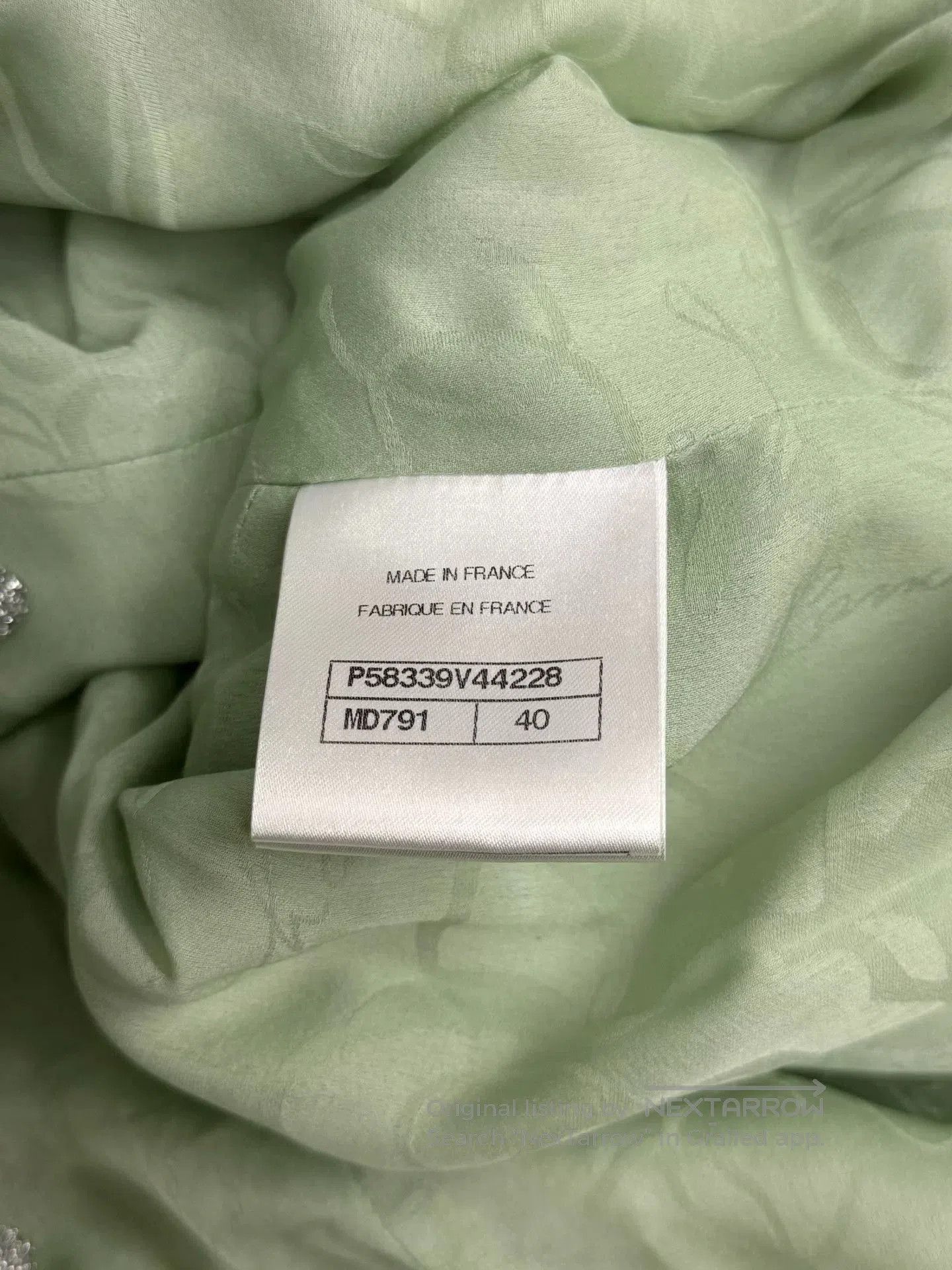 Chanel Chanel Green Silver Trim Four-Pocket Coat. Size US M / EU 48-50 / 2 - 5 Thumbnail