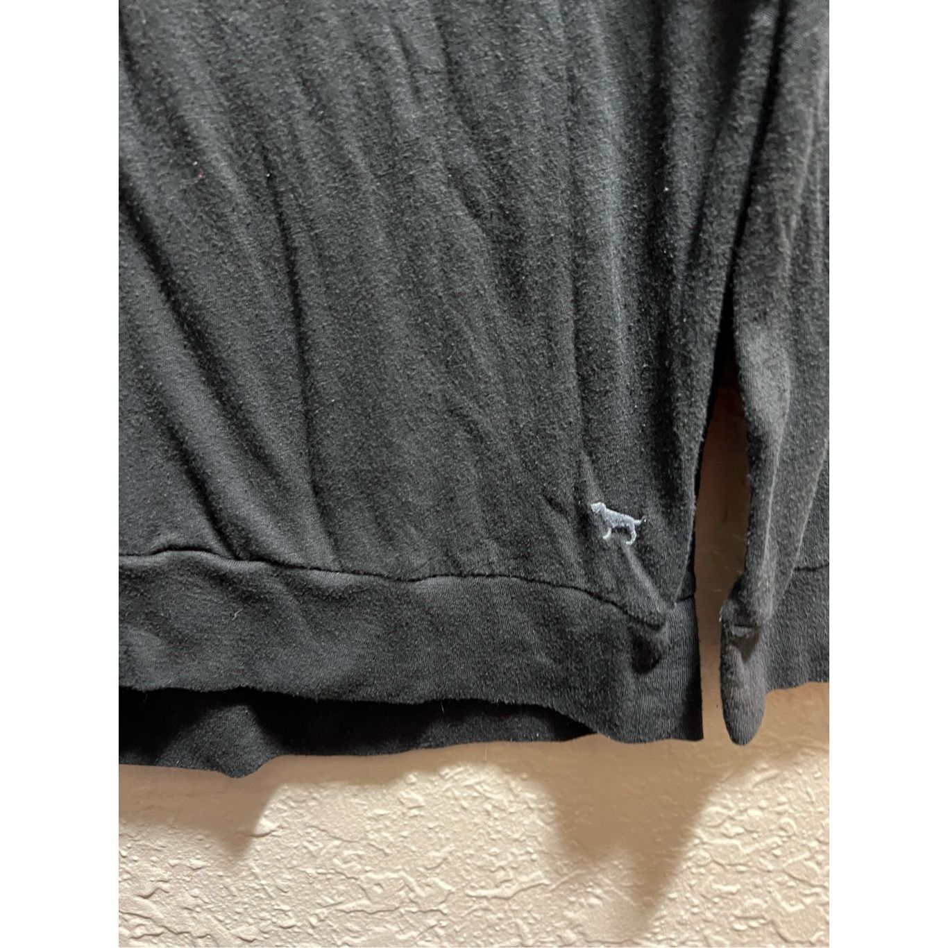 Pink PINK By Victoria’s Secret Black V-Neck Long Sleeve Top Woman Size L / US 10 / IT 46 - 3 Thumbnail