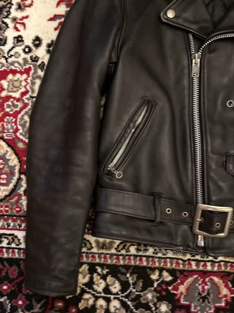 Schott Schott 618, cable-stayed leather coat, heavy cowhide Size US XXS / EU 40 - 3 Thumbnail