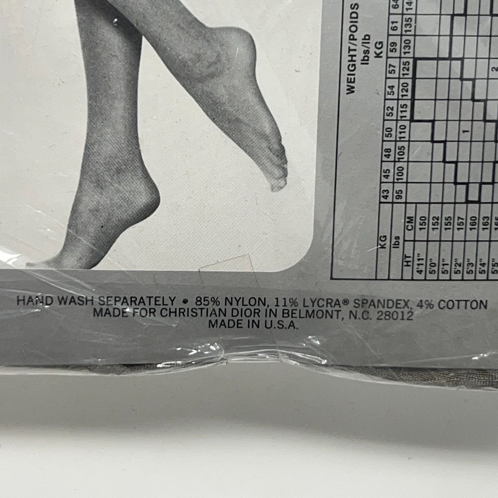 Dior Vintage Christian Dior Control Top Pantyhose Gray Size 4 Size ONE SIZE - 5 Thumbnail