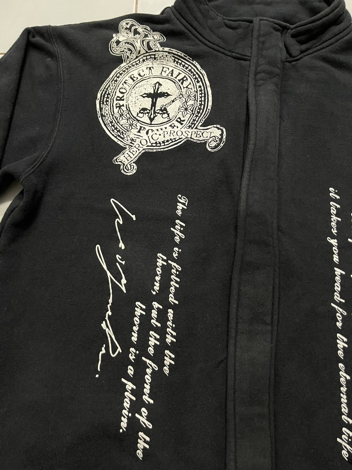 If Six Was Nine × Japanese Brand × Seditionaries 2000s IFSIXWASNINE STYLE ZIPPER COTTON JACKET RARE DESIGN Size US L / EU 52-54 / 3 - 8 Thumbnail