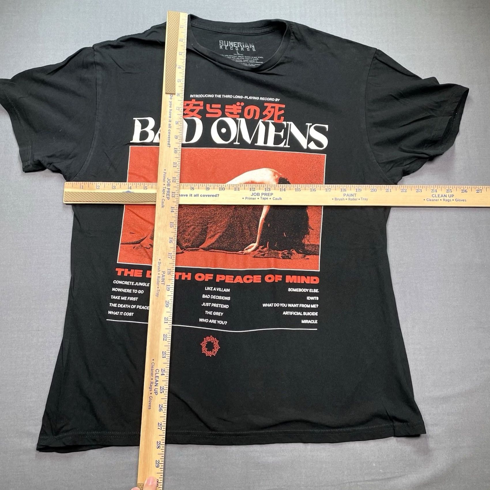 Vintage Bad Omens Shirt Men L Black The Death Of Peace And Mind Album Cover Art Metal Band Graphic Print Mens Size US L / EU 52-54 / 3 - 5 Thumbnail