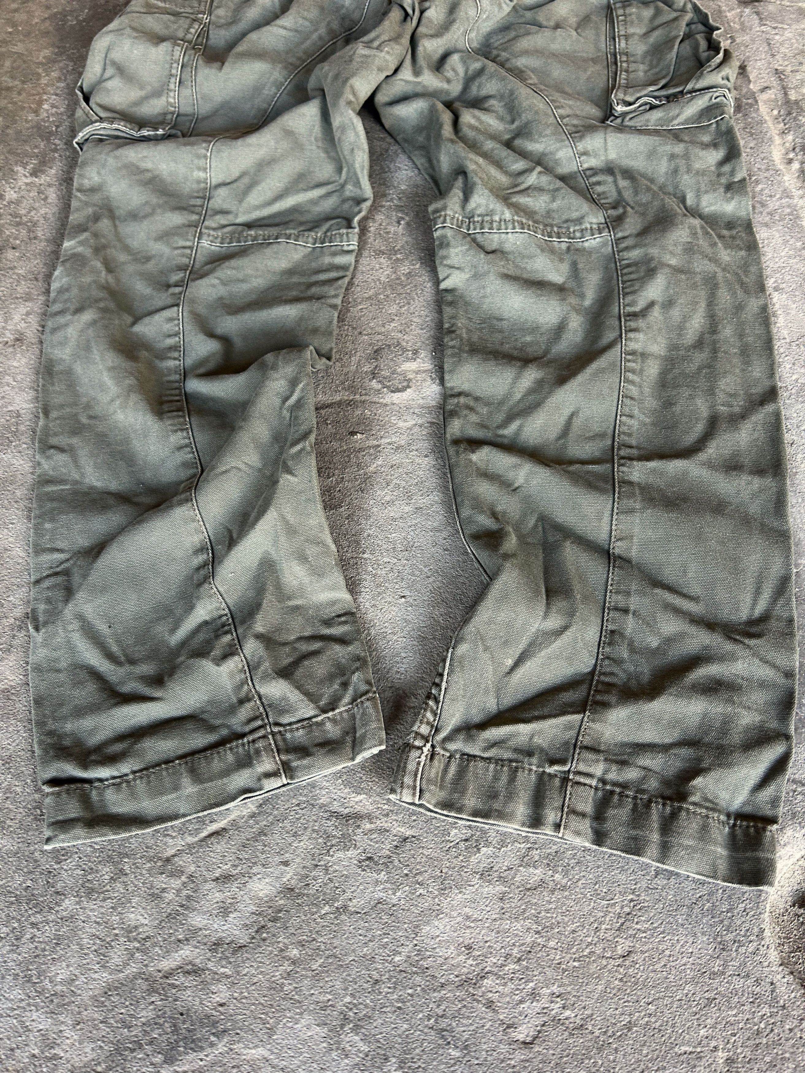 Vintage Vintage Olive Cargo Pants Wide Leg Military Utility Style Size US 32 / EU 48 - 4 Thumbnail