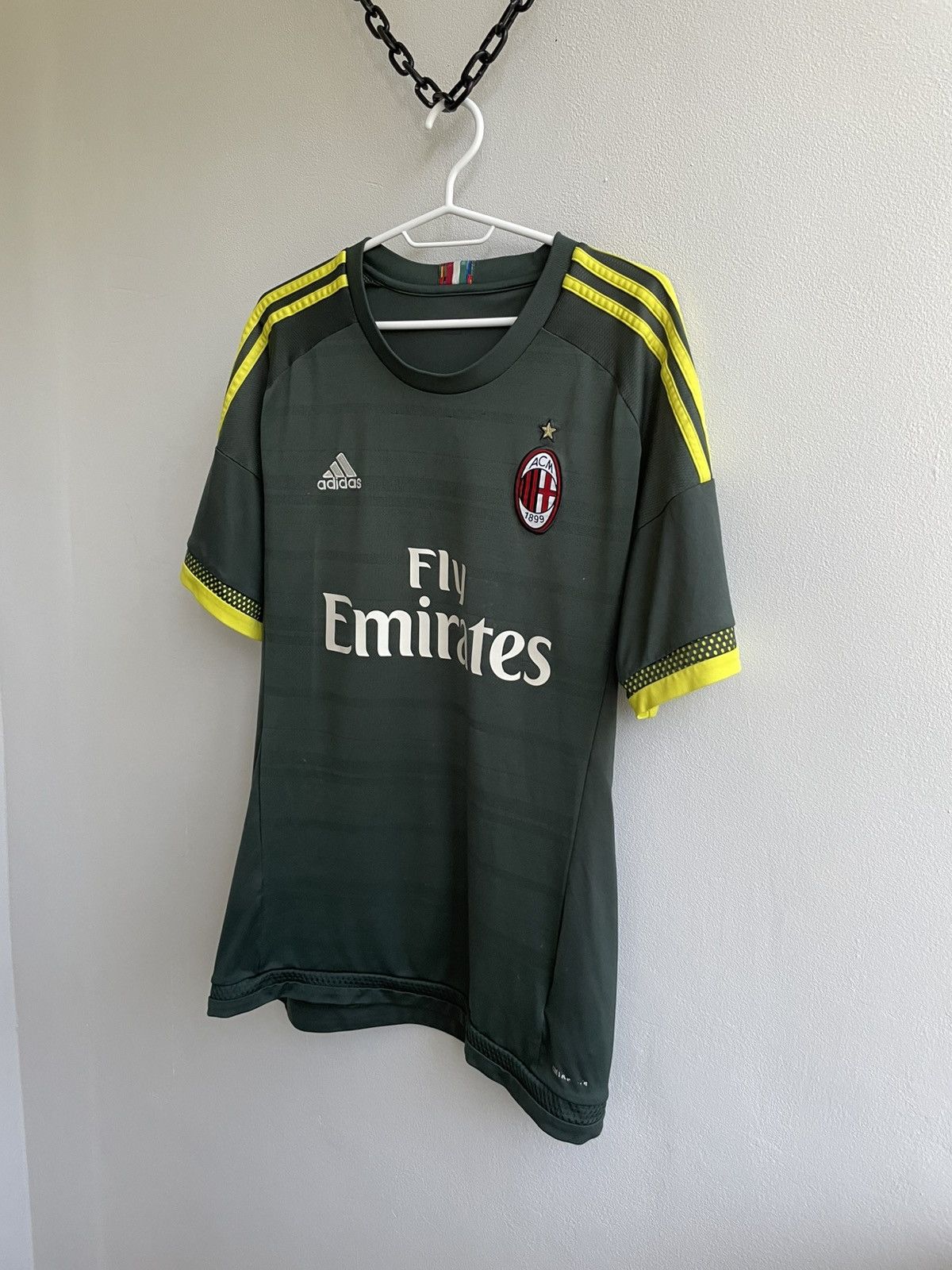 Vintage AC Milan 2015 2016 Third Football Soccer Jersey Shirt Adidas Size US XL / EU 56 / 4 - 2 Thumbnail