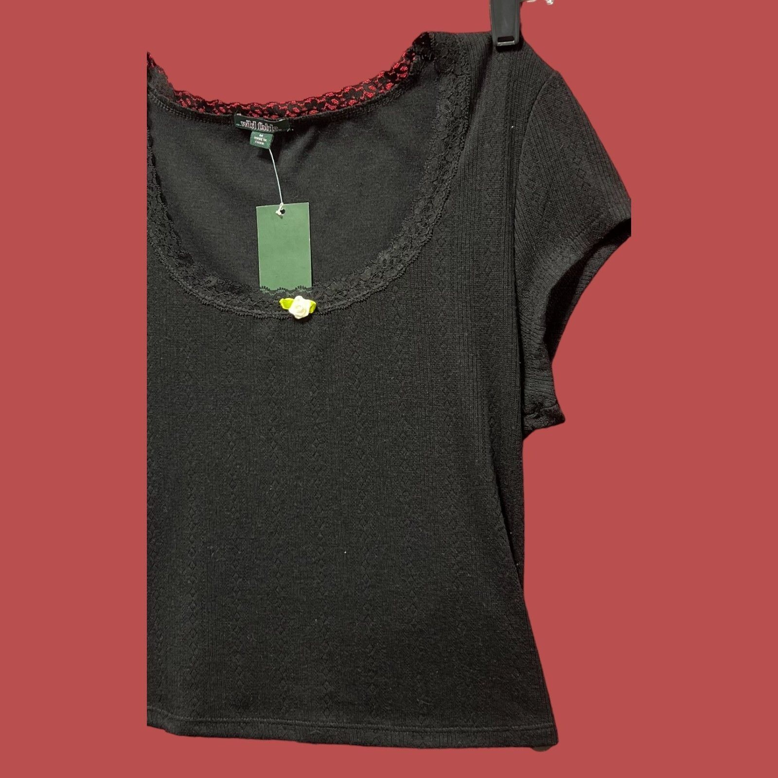 Other Wild Fable - Women's Short Sleeve T-Shirt - Black - Medium Size M / US 6-8 / IT 42-44 - 12 Thumbnail