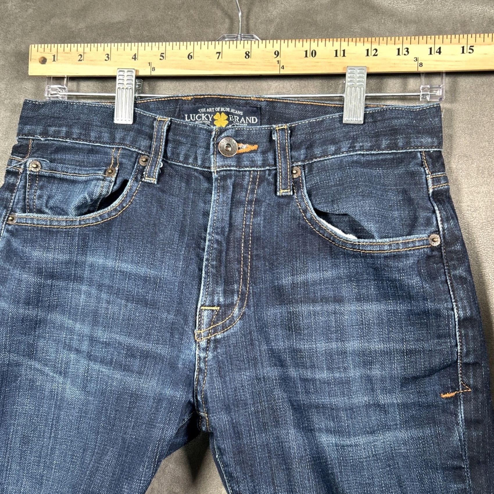 Lucky Brand Lucky Brand Jeans Dean Mens 28x30 Blue Denim 5 Pocket Straight Leg Slim Jeans Size US 28 / EU 44 - 3 Thumbnail