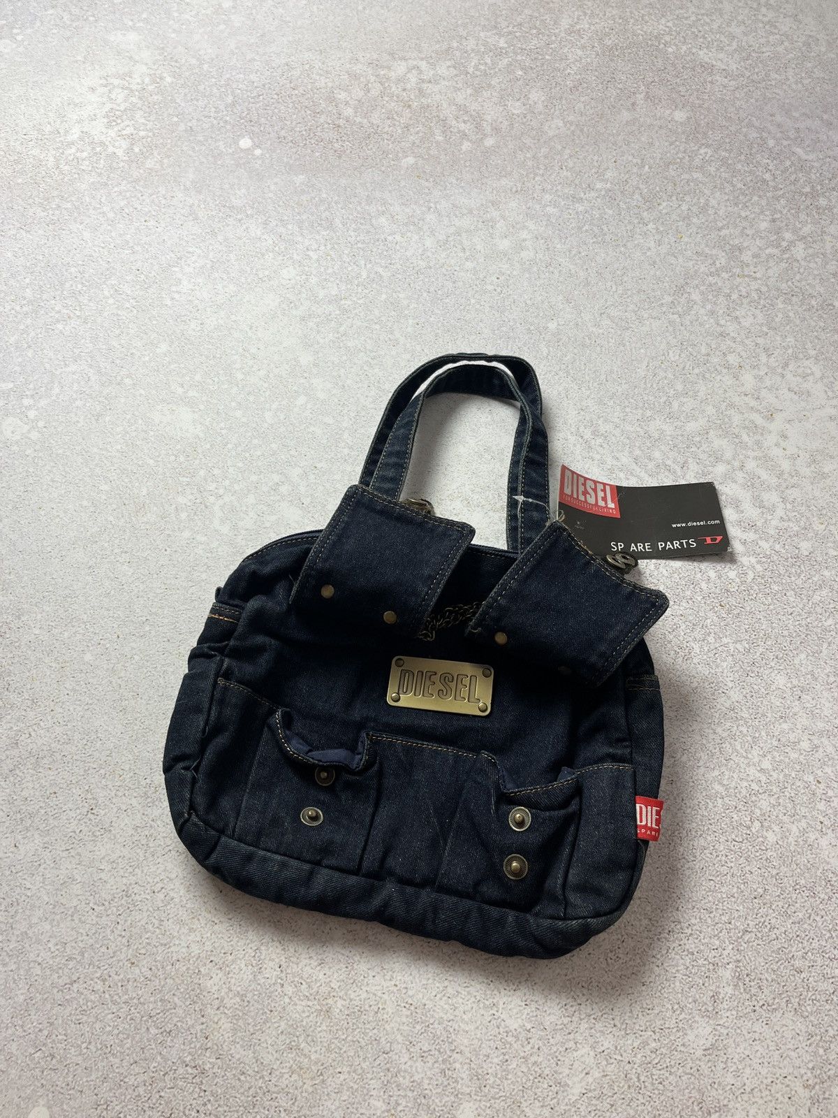 Diesel Vintage Diesel Spare Parts Avant Garde Shoulder Bag Denim Size ONE SIZE - 5 Thumbnail