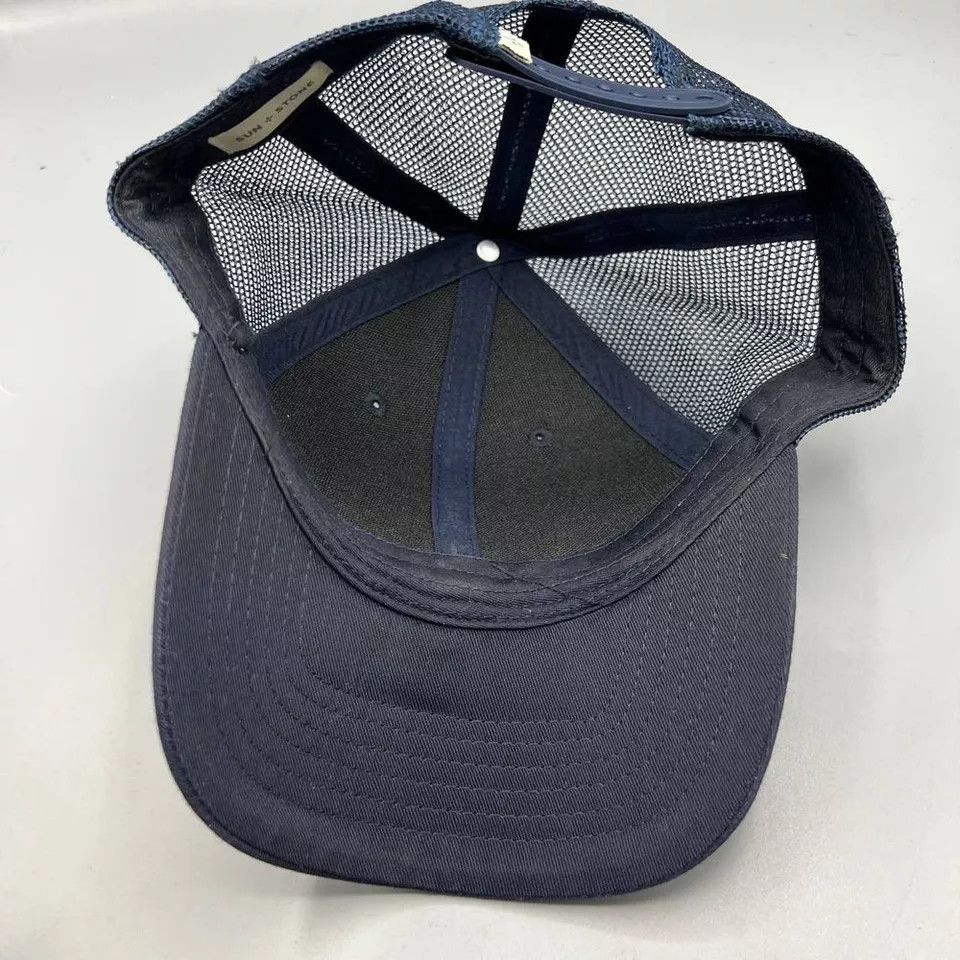Other Stoked Trucker Hat Men Black Blue Sun & Stone Snap Back Cap Size ONE SIZE - 6 Thumbnail