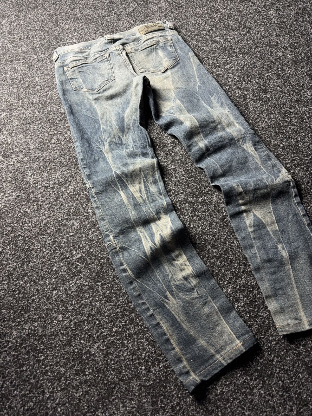 Diesel 00s Diesel JEGONFIRE Moto Faded Denim Jeans Slim Straight Size 27" / US 4 / IT 40 - 11 Thumbnail